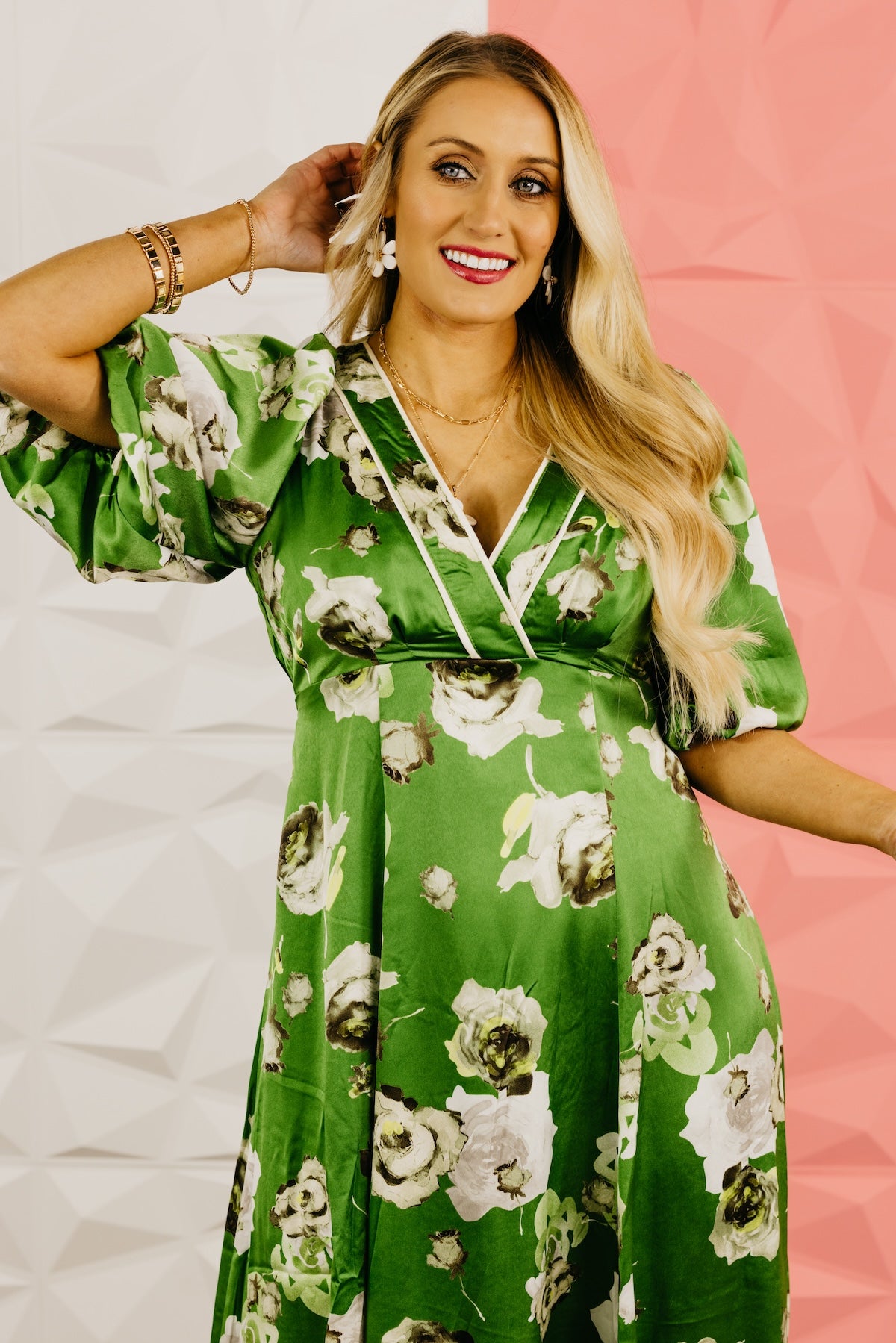 The Korie Floral Contrast Maxi Dress