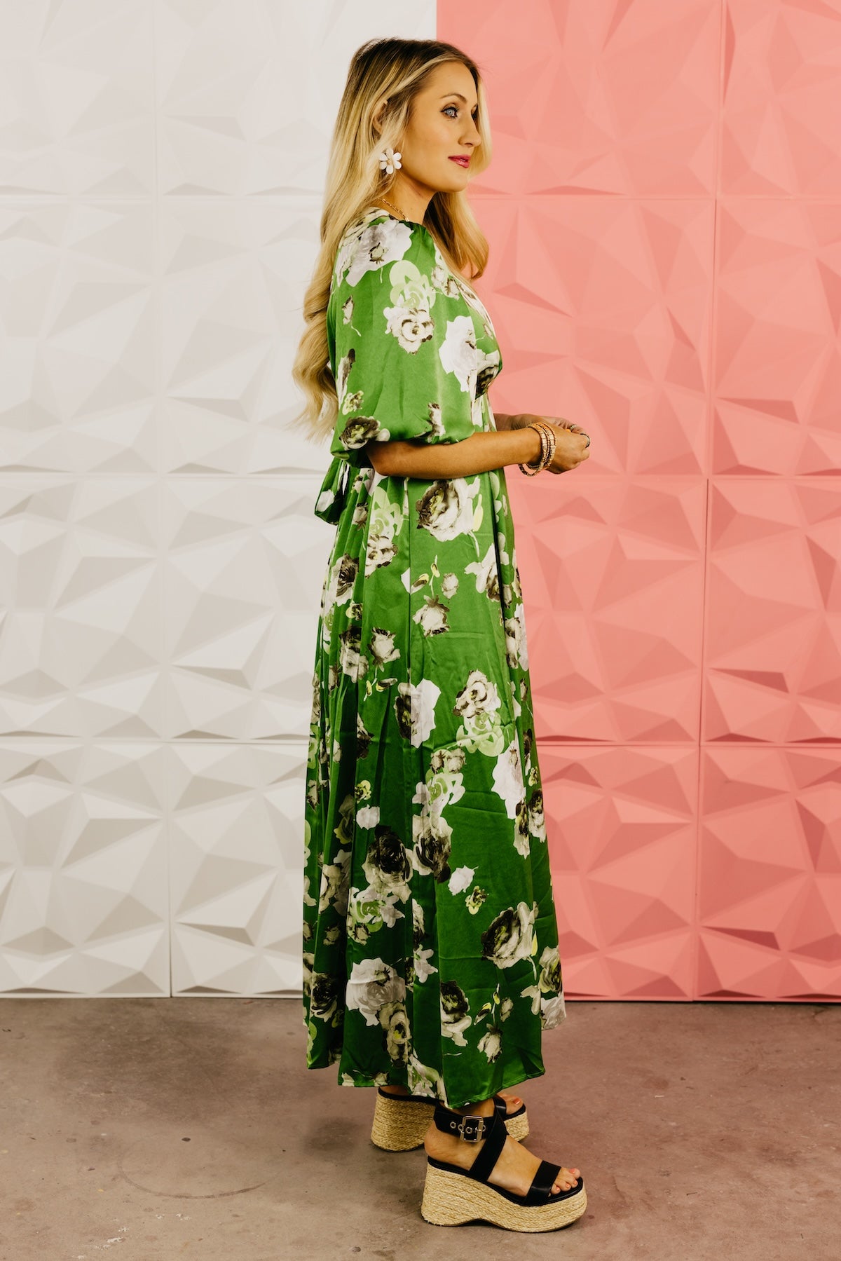 The Korie Floral Contrast Maxi Dress