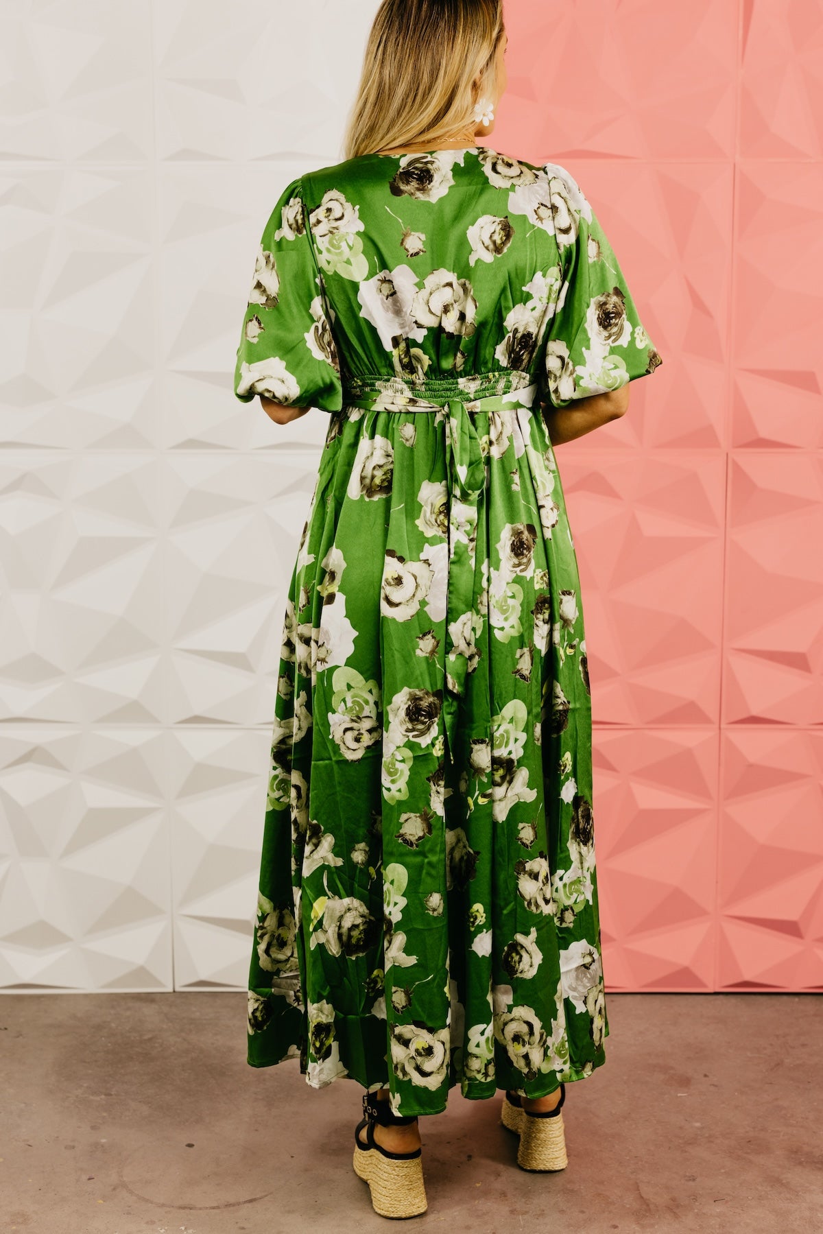 The Korie Floral Contrast Maxi Dress