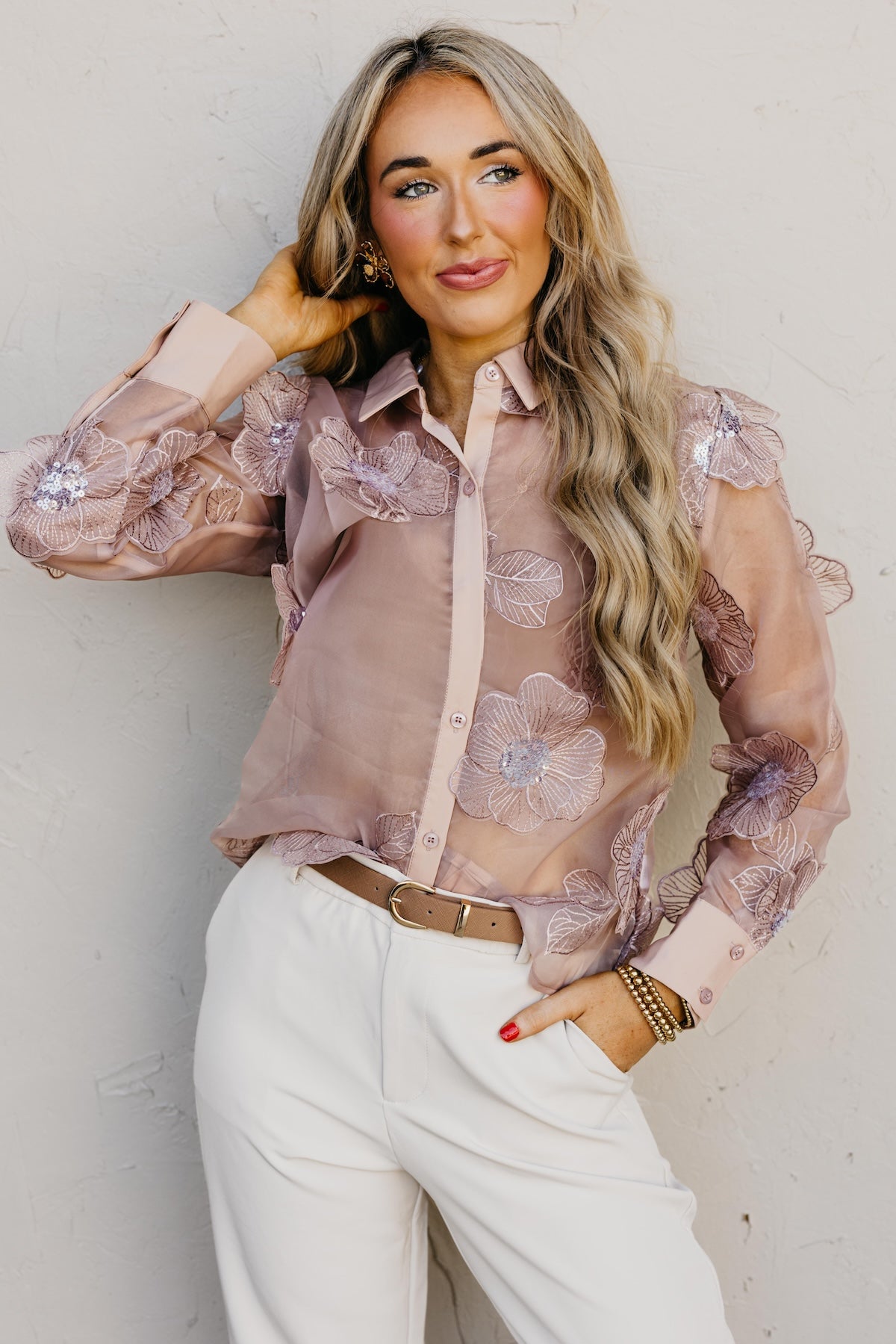 The Spencer Sheer Floral Blouse