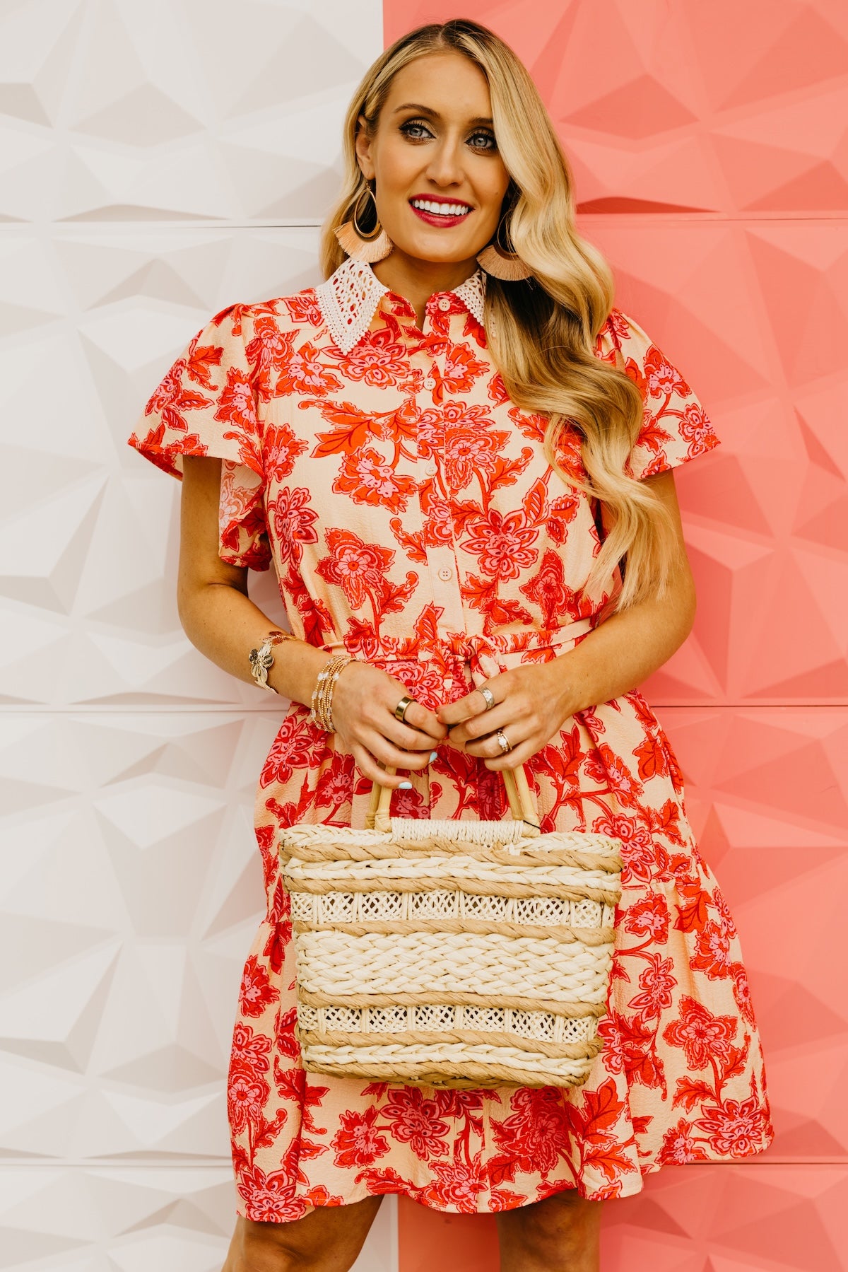 The Colin Floral Tie Mini Dress