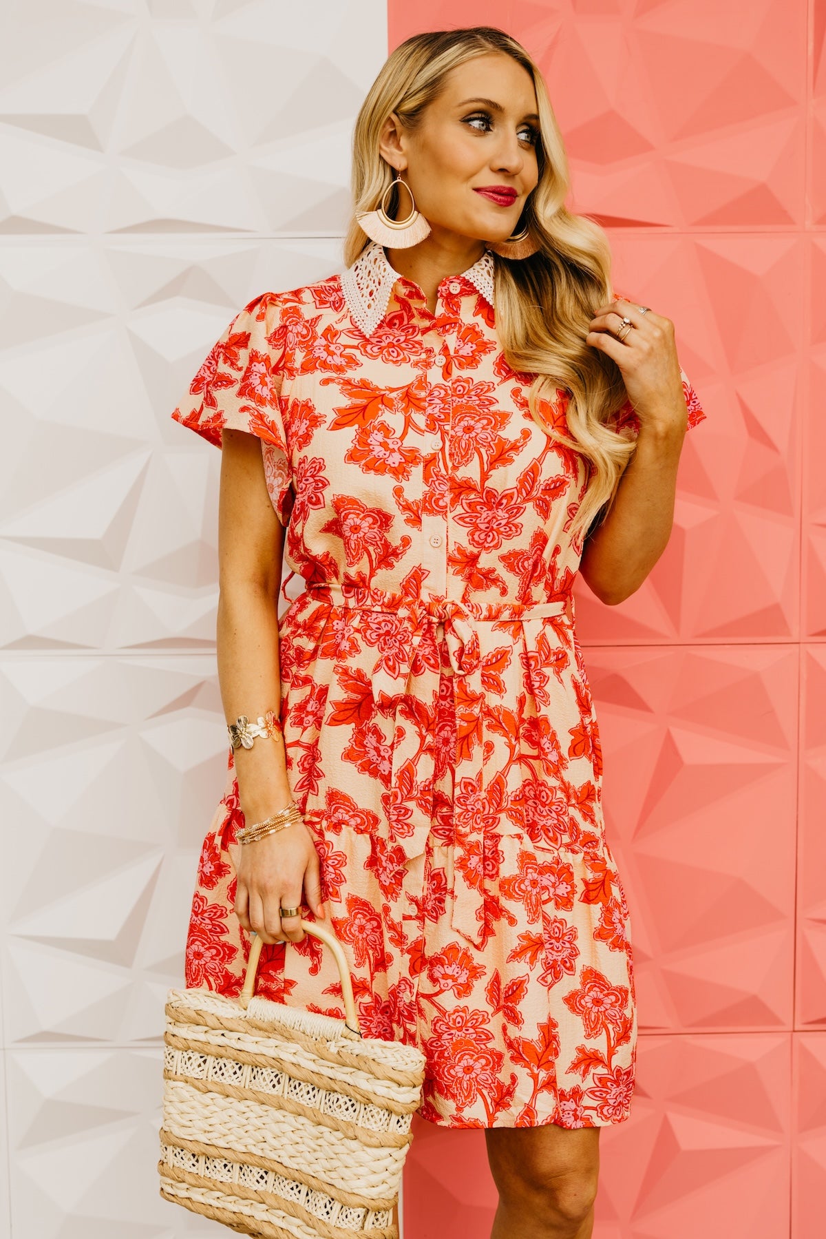 The Colin Floral Tie Mini Dress