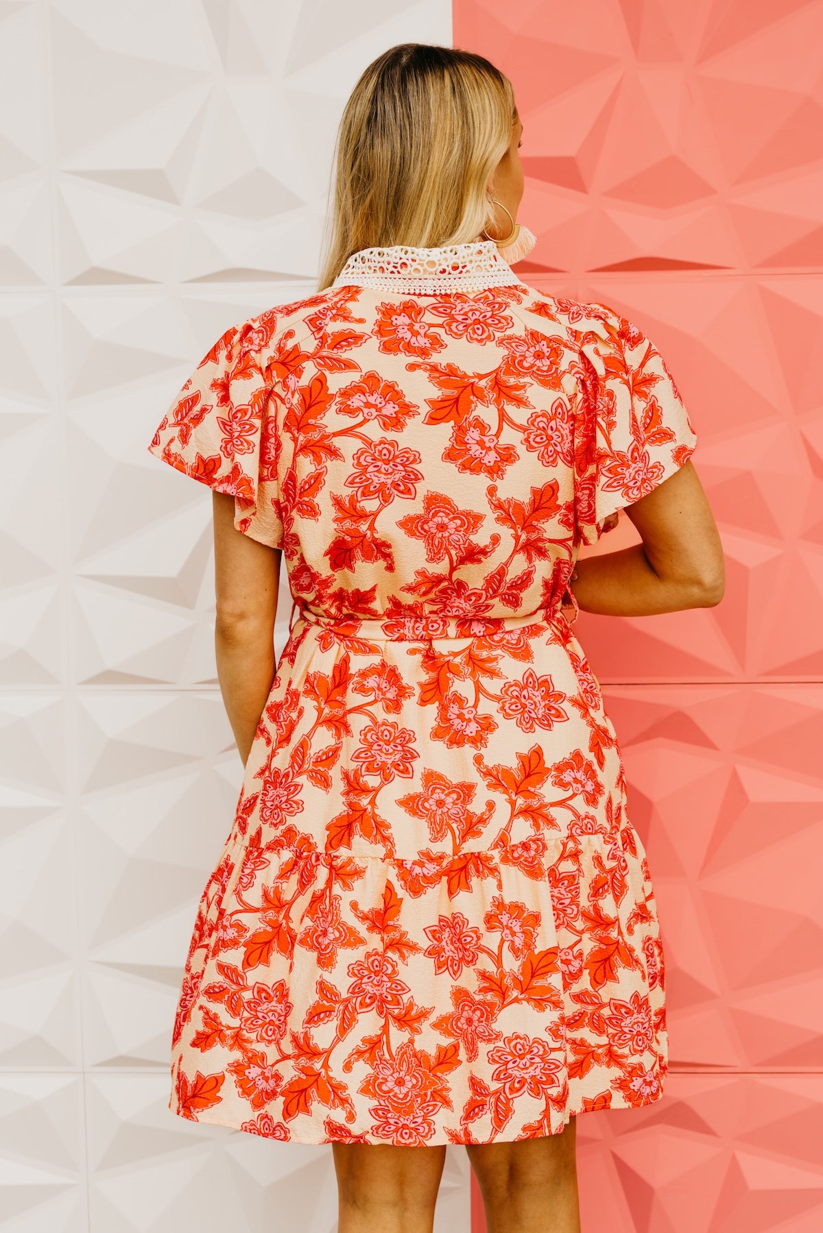 The Colin Floral Tie Mini Dress