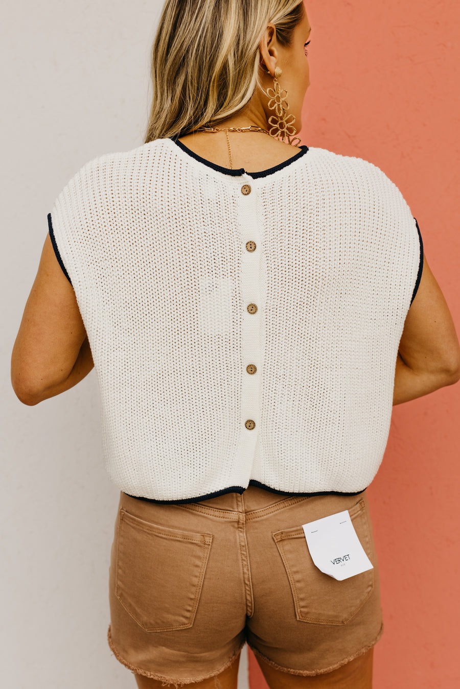 The Jayden Button Back Sweater Top