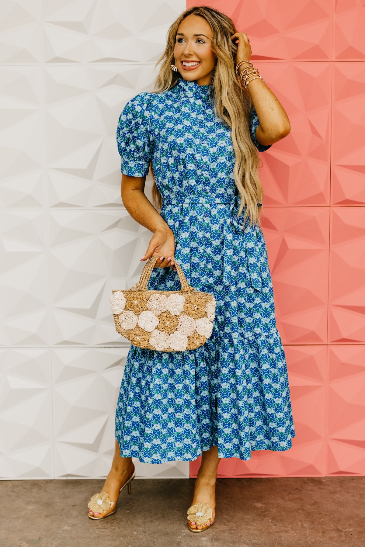 The Thiago Floral Button Up Midi Dress