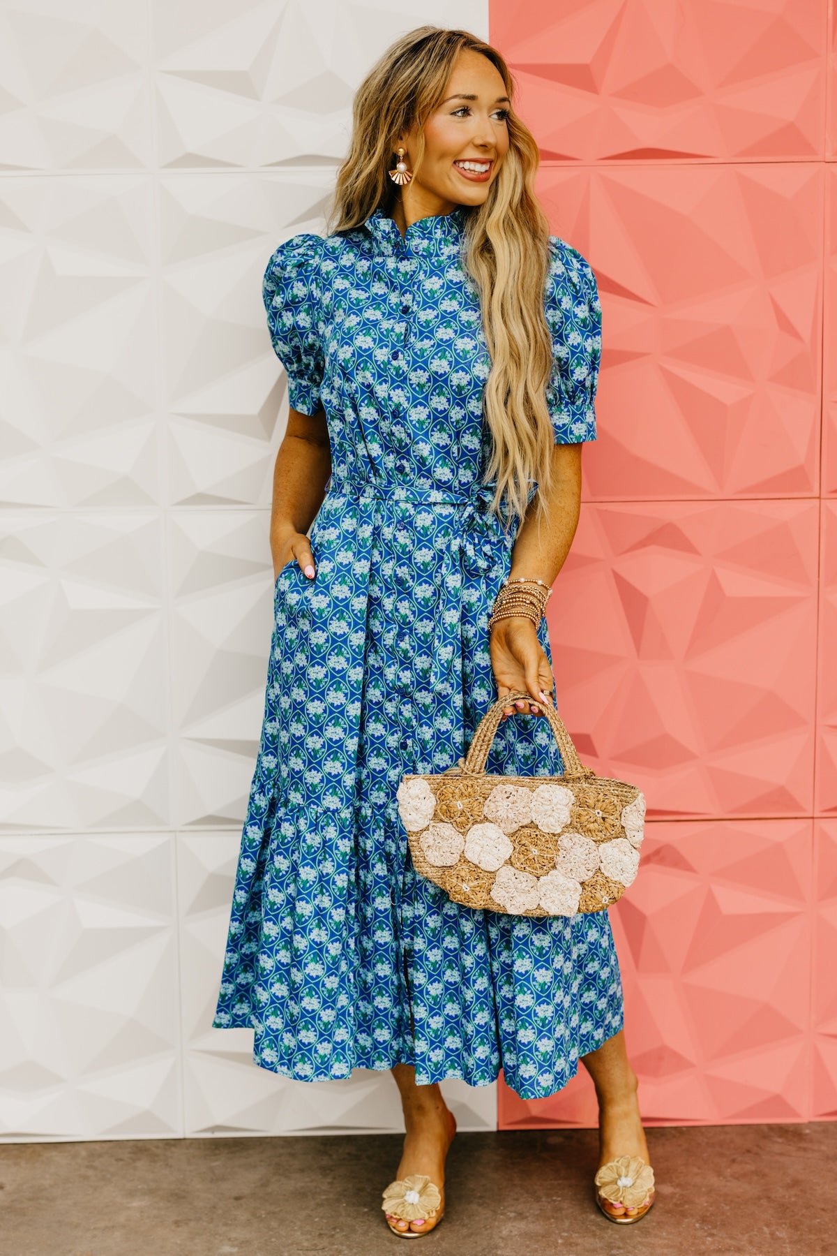The Thiago Floral Button Up Midi Dress