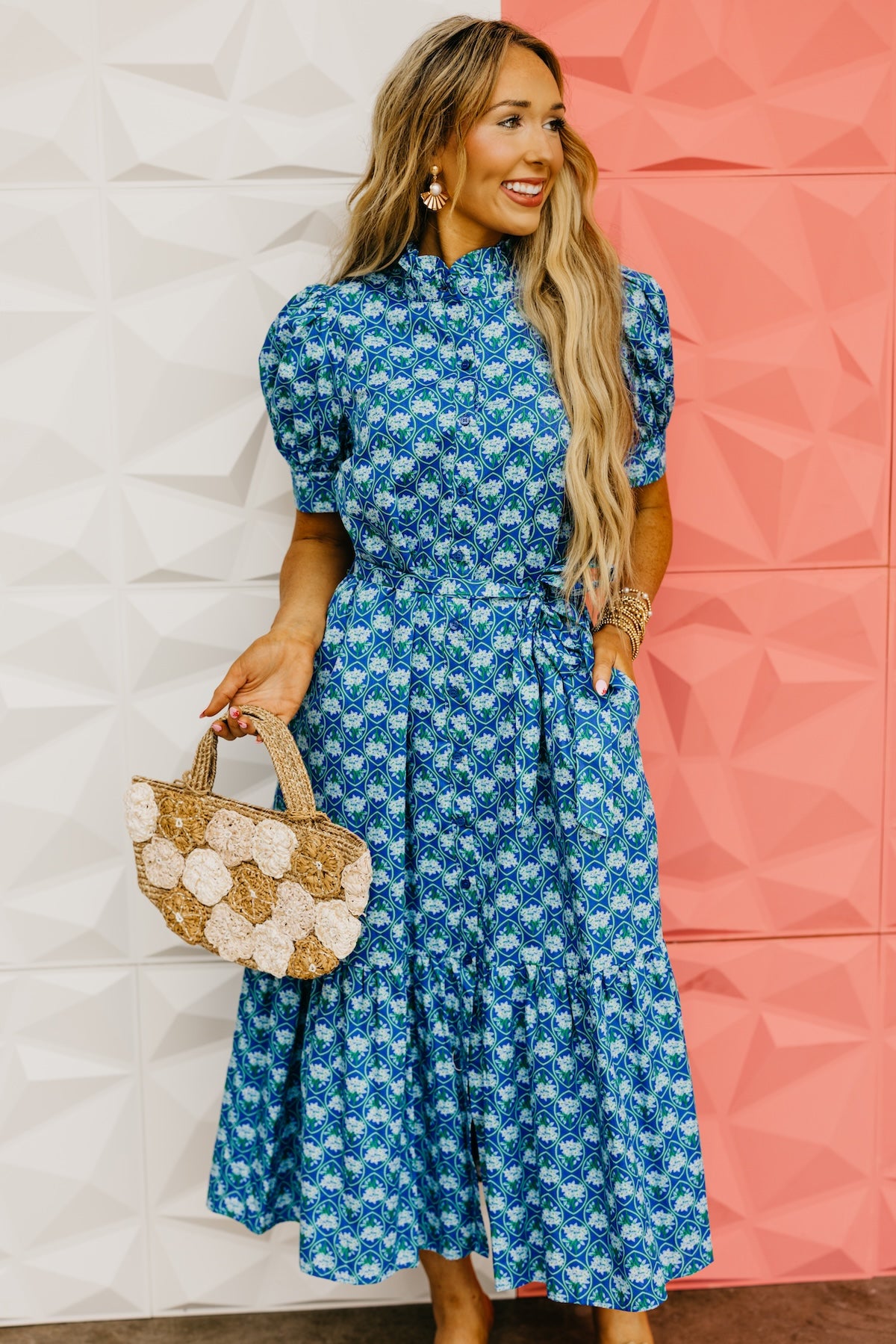 The Thiago Floral Button Up Midi Dress