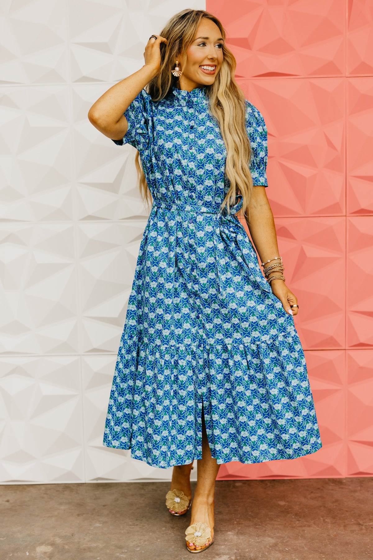 The Thiago Floral Button Up Midi Dress