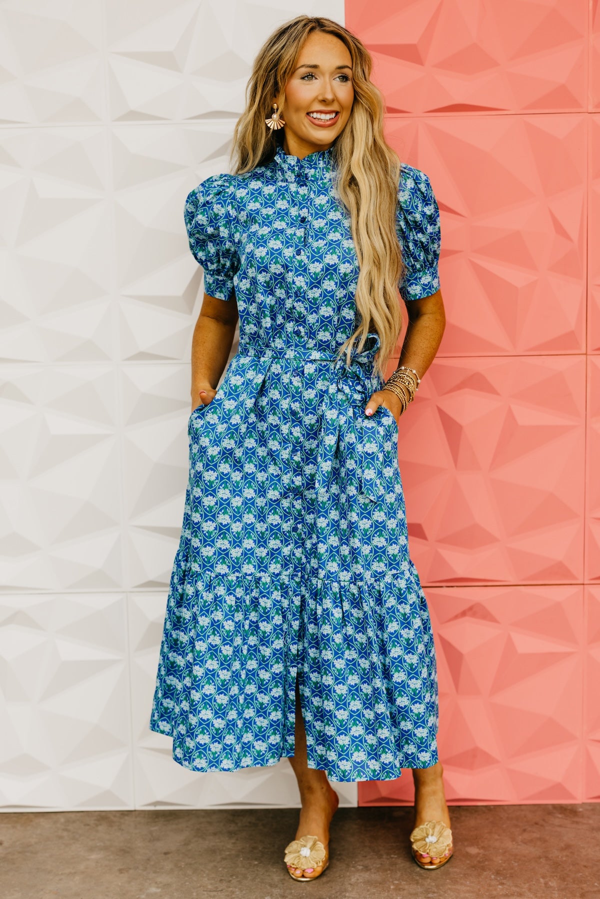 The Thiago Floral Button Up Midi Dress