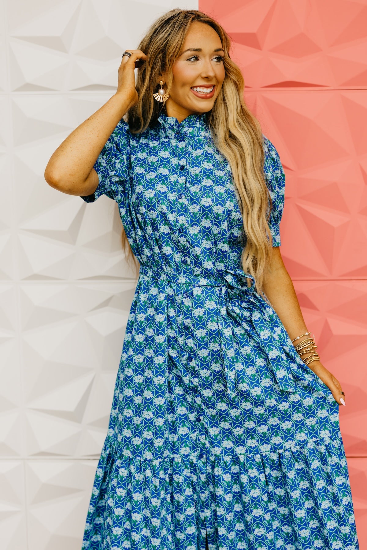 The Thiago Floral Button Up Midi Dress