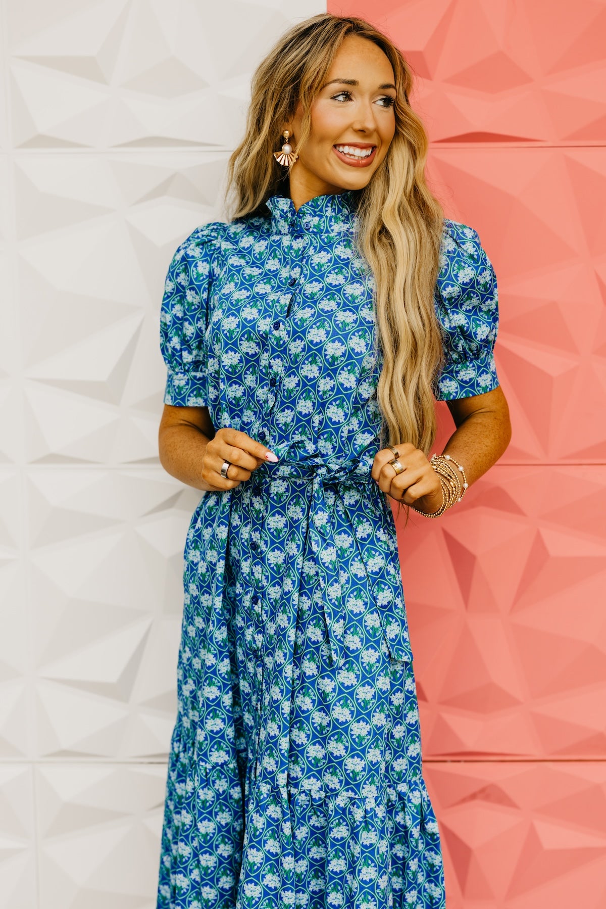 The Thiago Floral Button Up Midi Dress