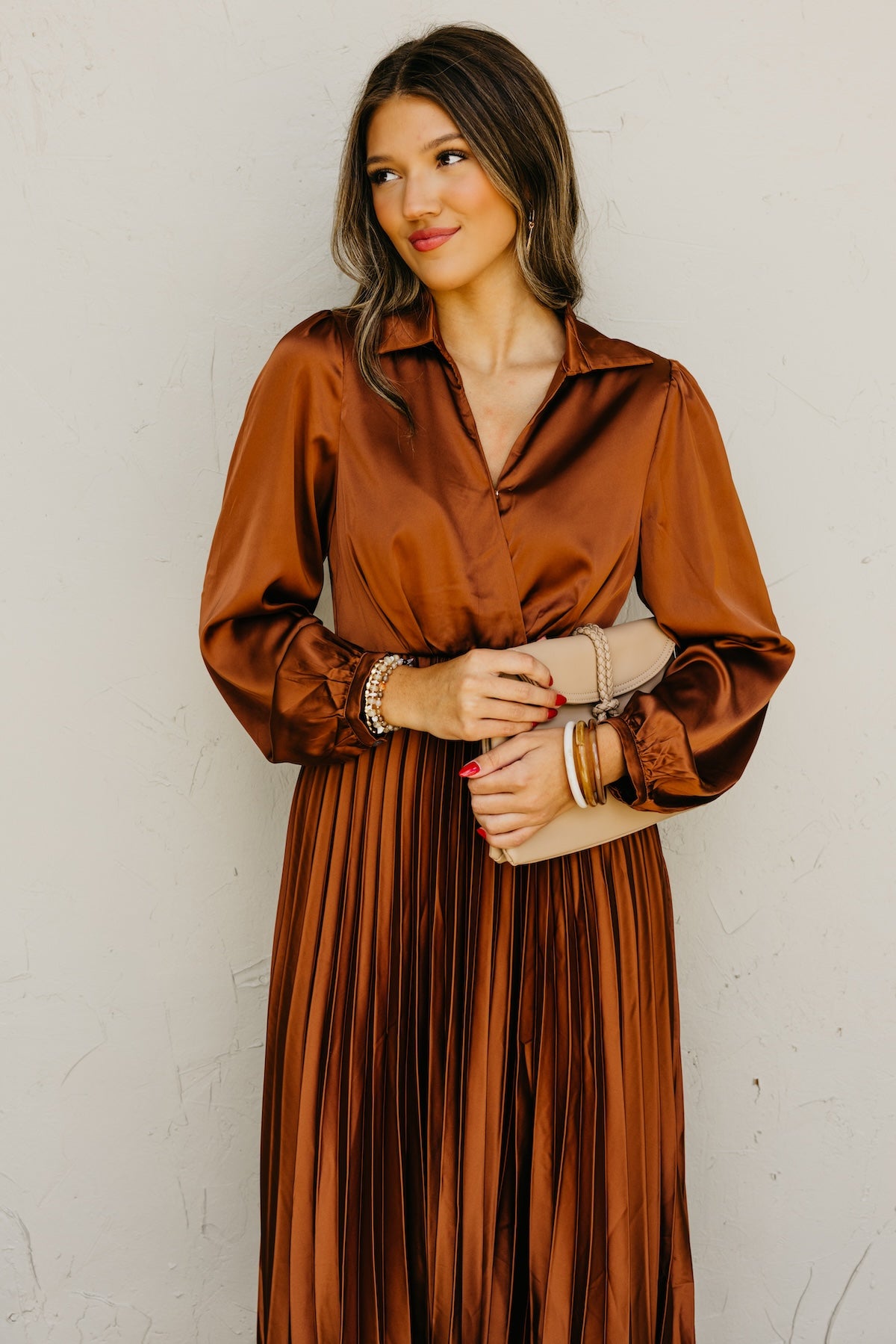 The Marta Pleated Midi Dress