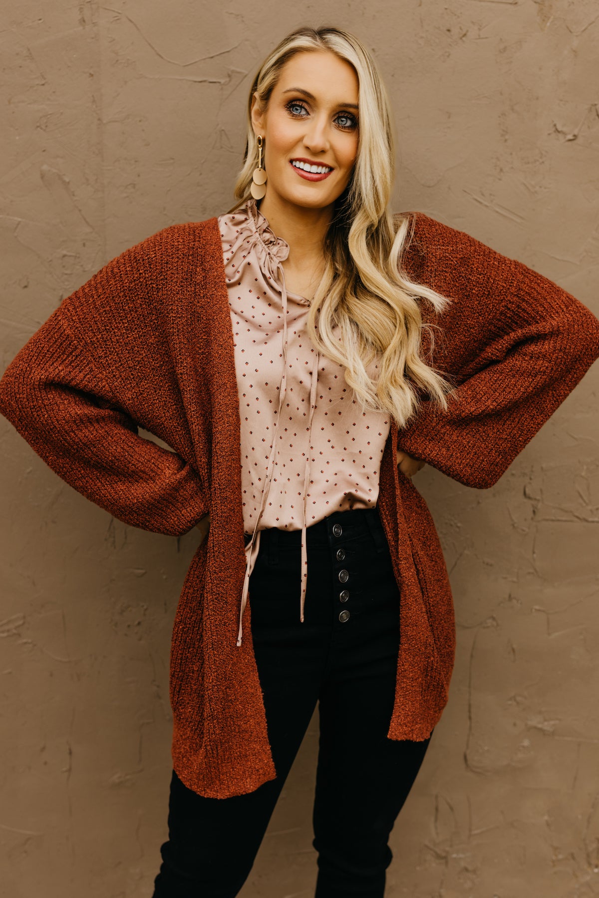 The Bodie Peppered Braid Back Cardigan