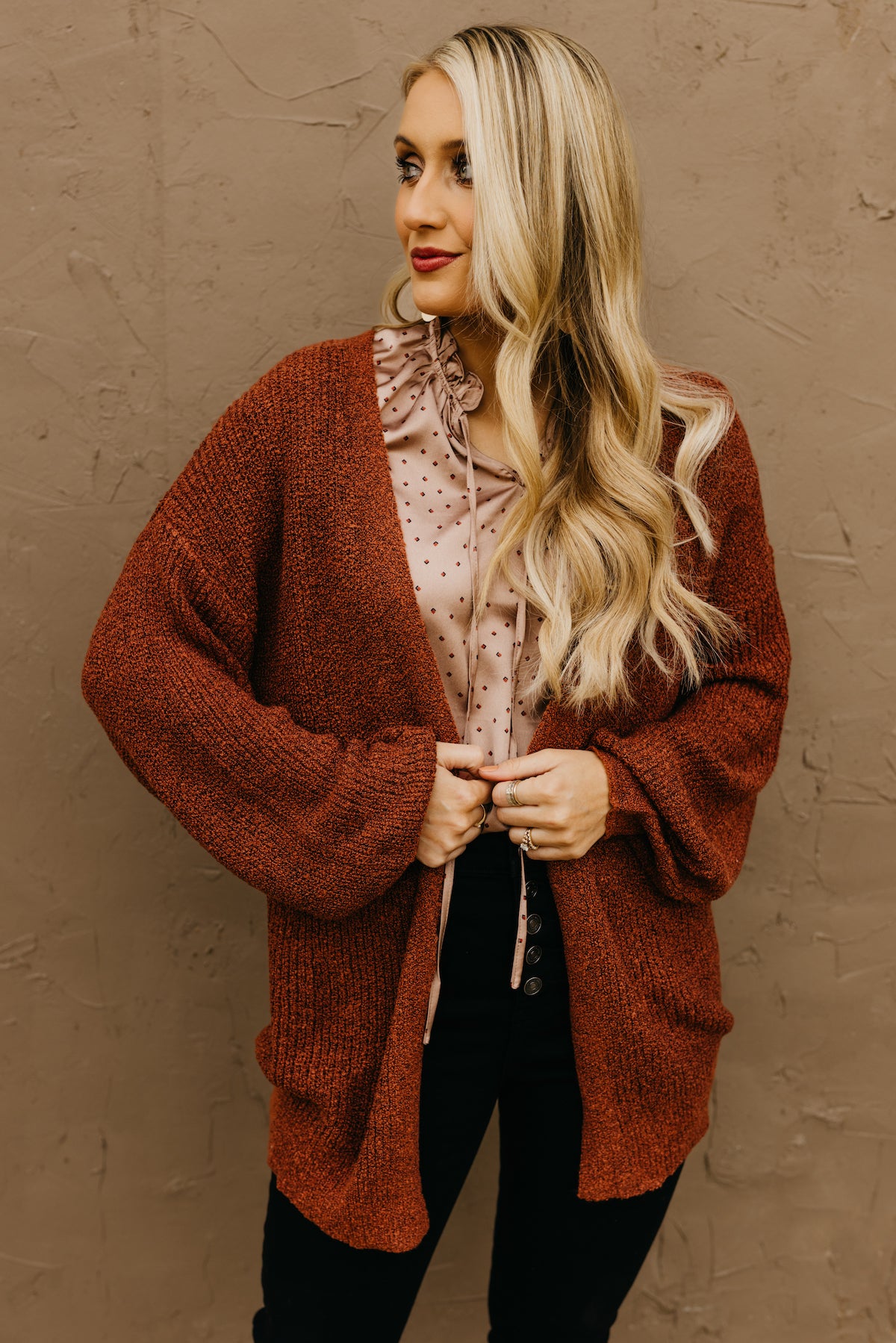 The Bodie Peppered Braid Back Cardigan