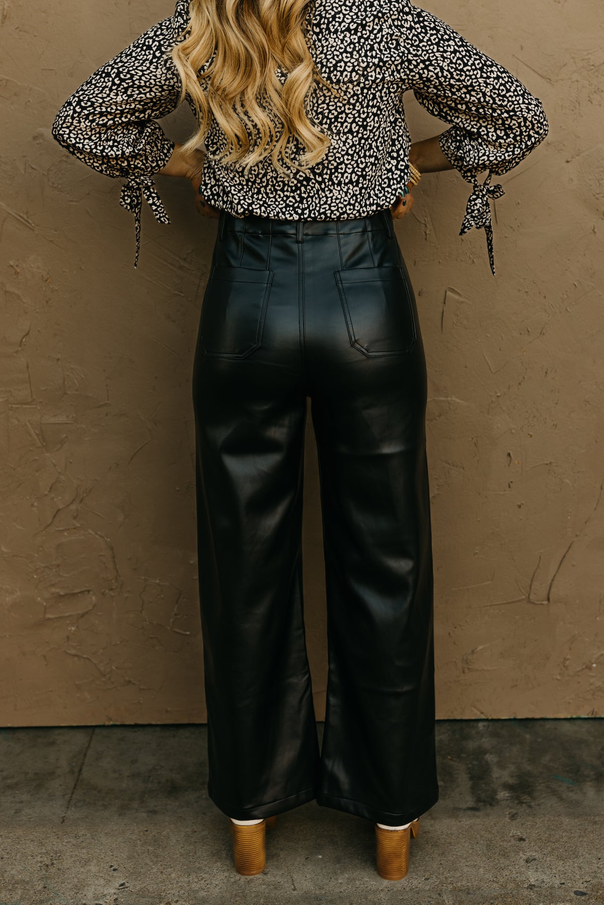 The Reese Patch Pocket Faux Leather Pants  - FINAL SALE