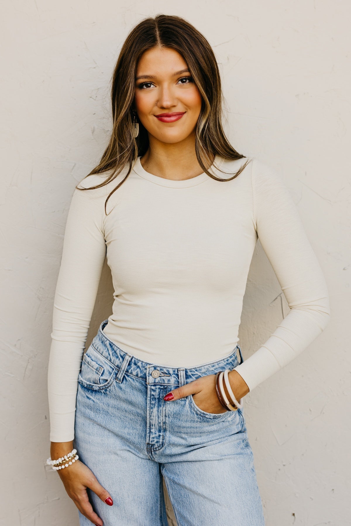 The Ginna Fitted Rib Knit Top