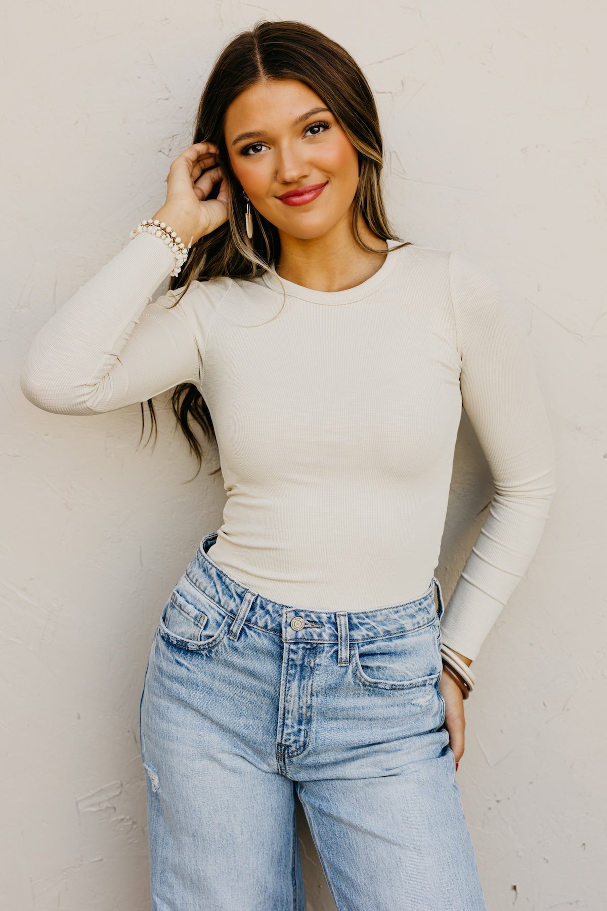 The Ginna Fitted Rib Knit Top