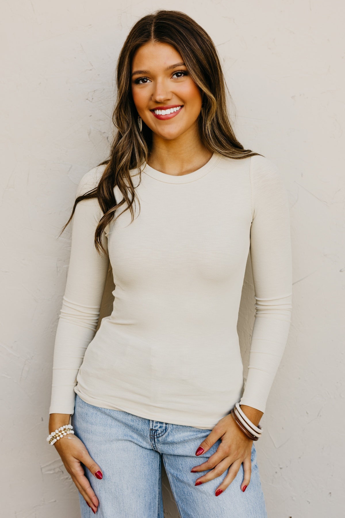 The Ginna Fitted Rib Knit Top