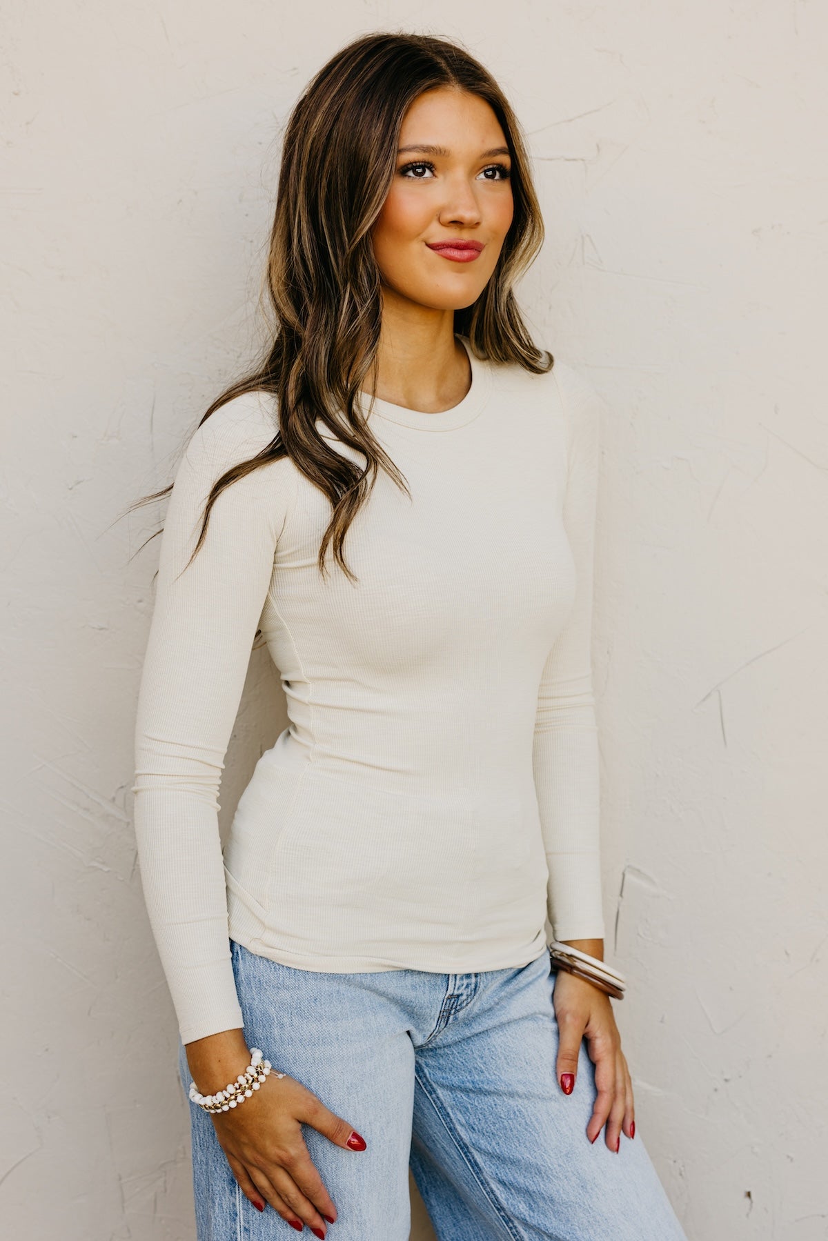 The Ginna Fitted Rib Knit Top