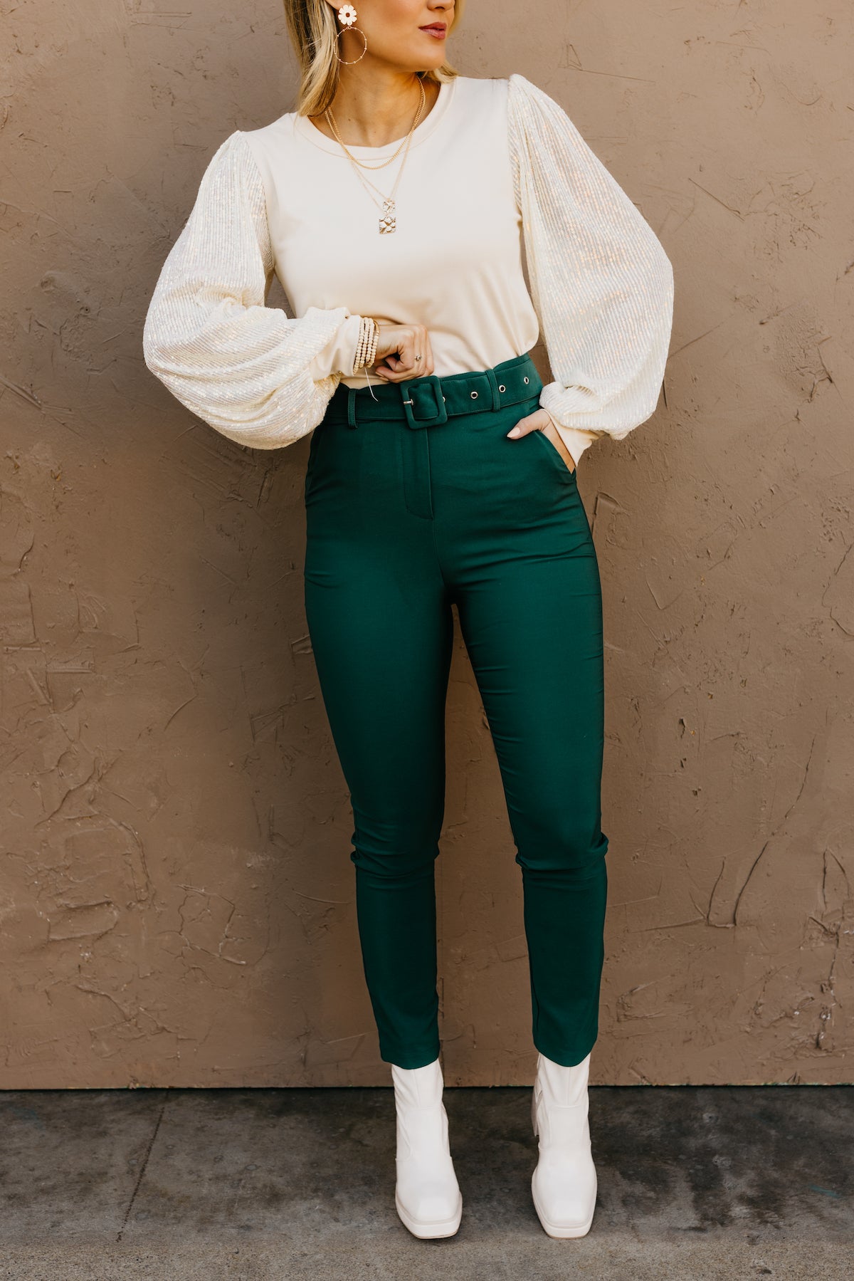 The King Belted Trouser Pants by  - FINAL SALE
