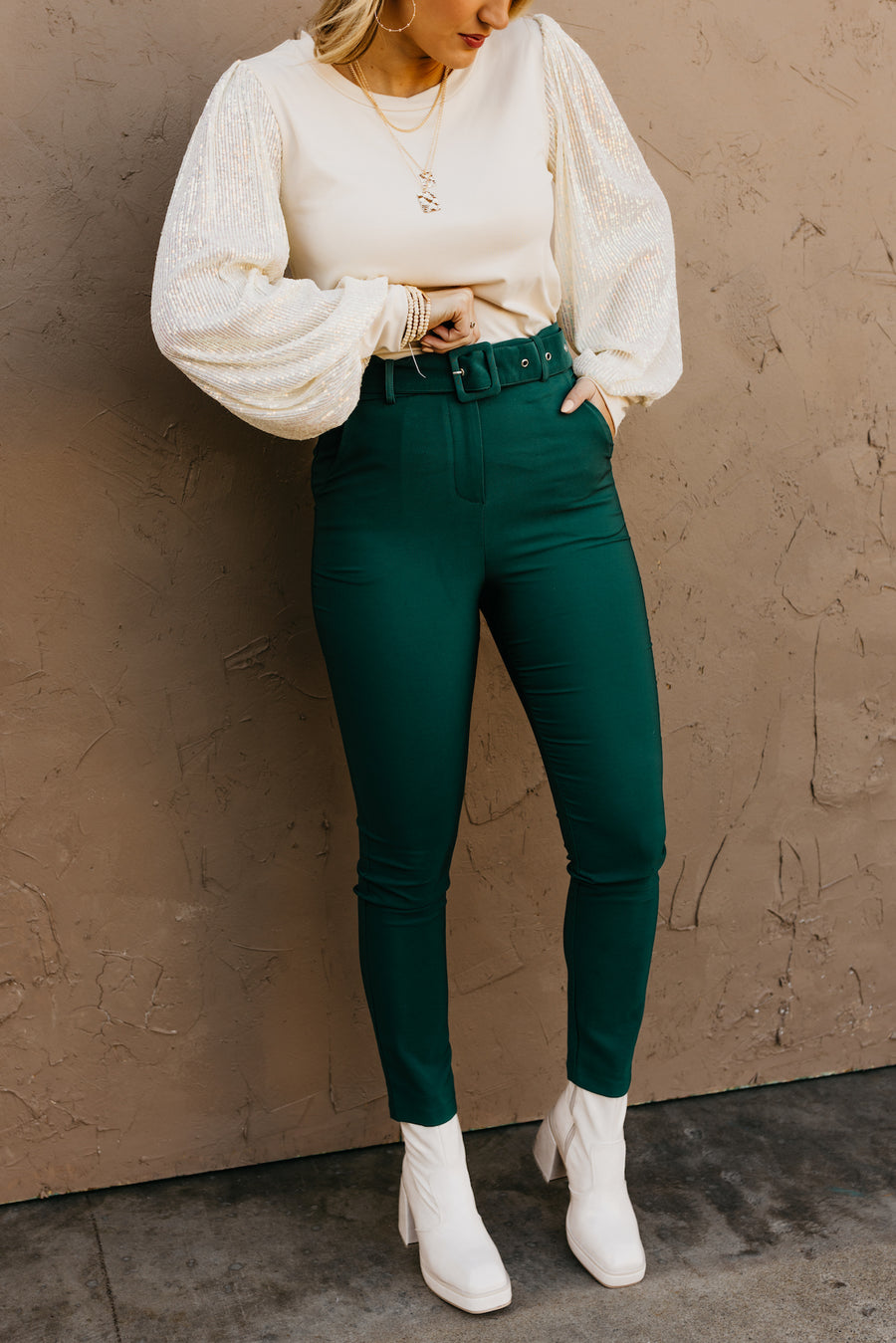 The King Belted Trouser Pants by  - FINAL SALE