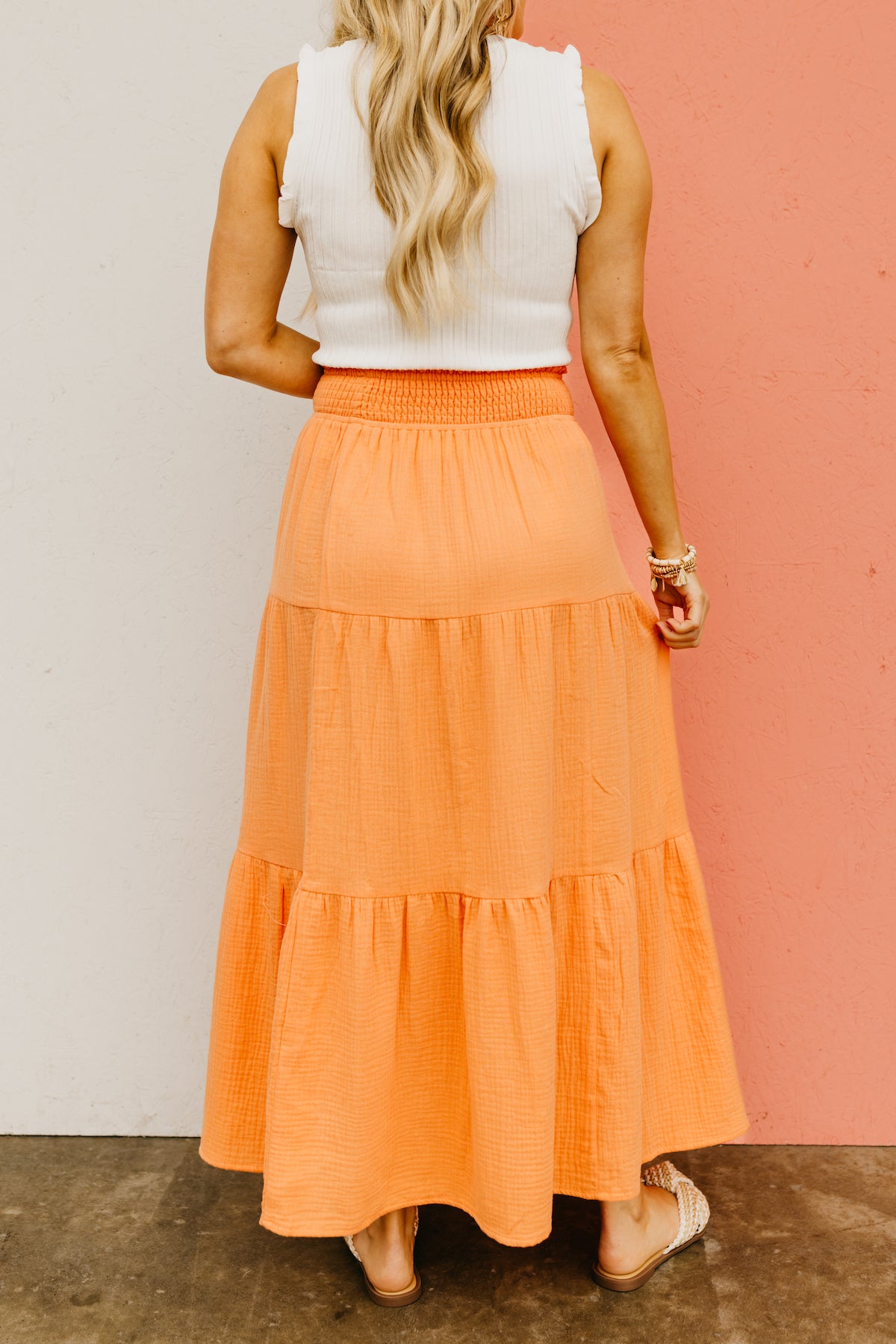 The Lorelei Smocked Waist Maxi Skirt