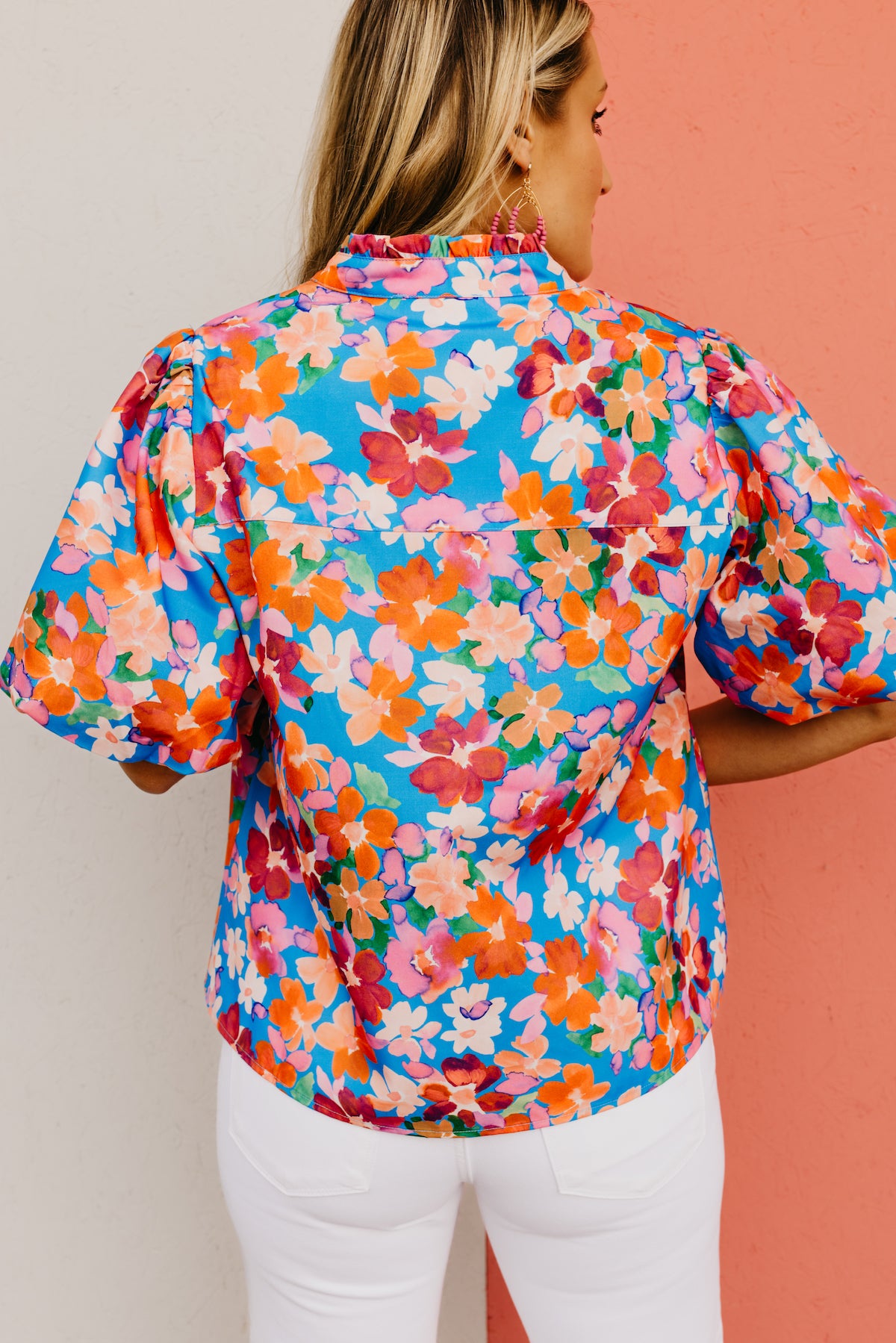 The Marley Puff Sleeve Floral Print Top