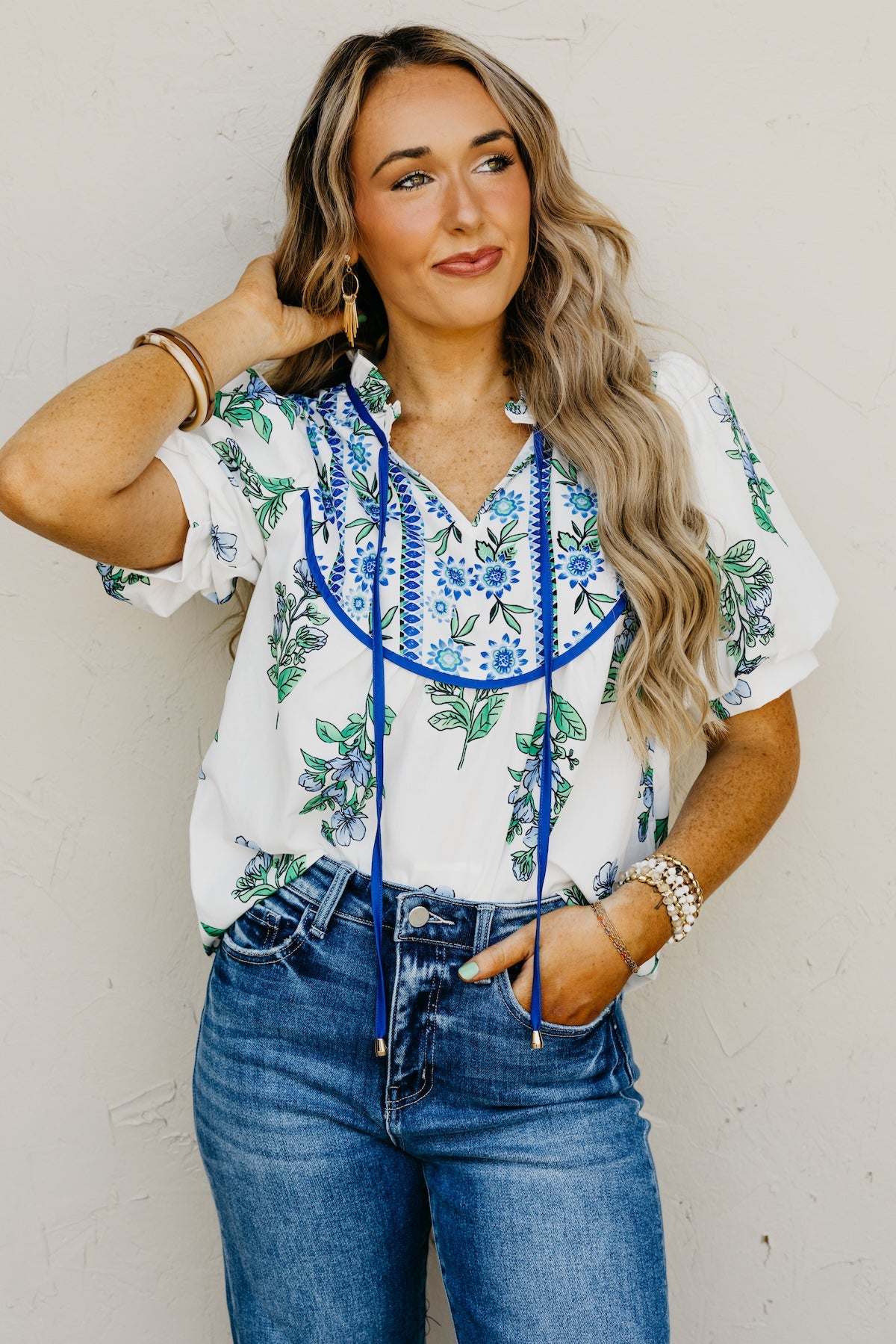 The Deborah Peasant Tie Top