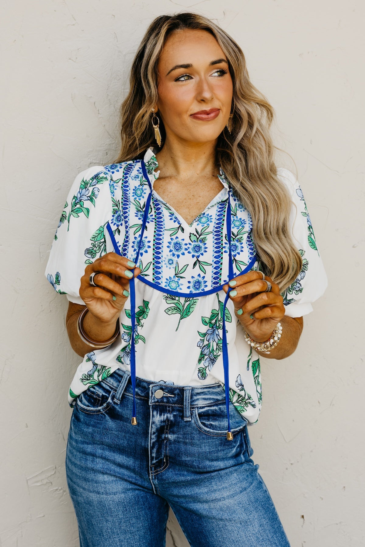 The Deborah Peasant Tie Top