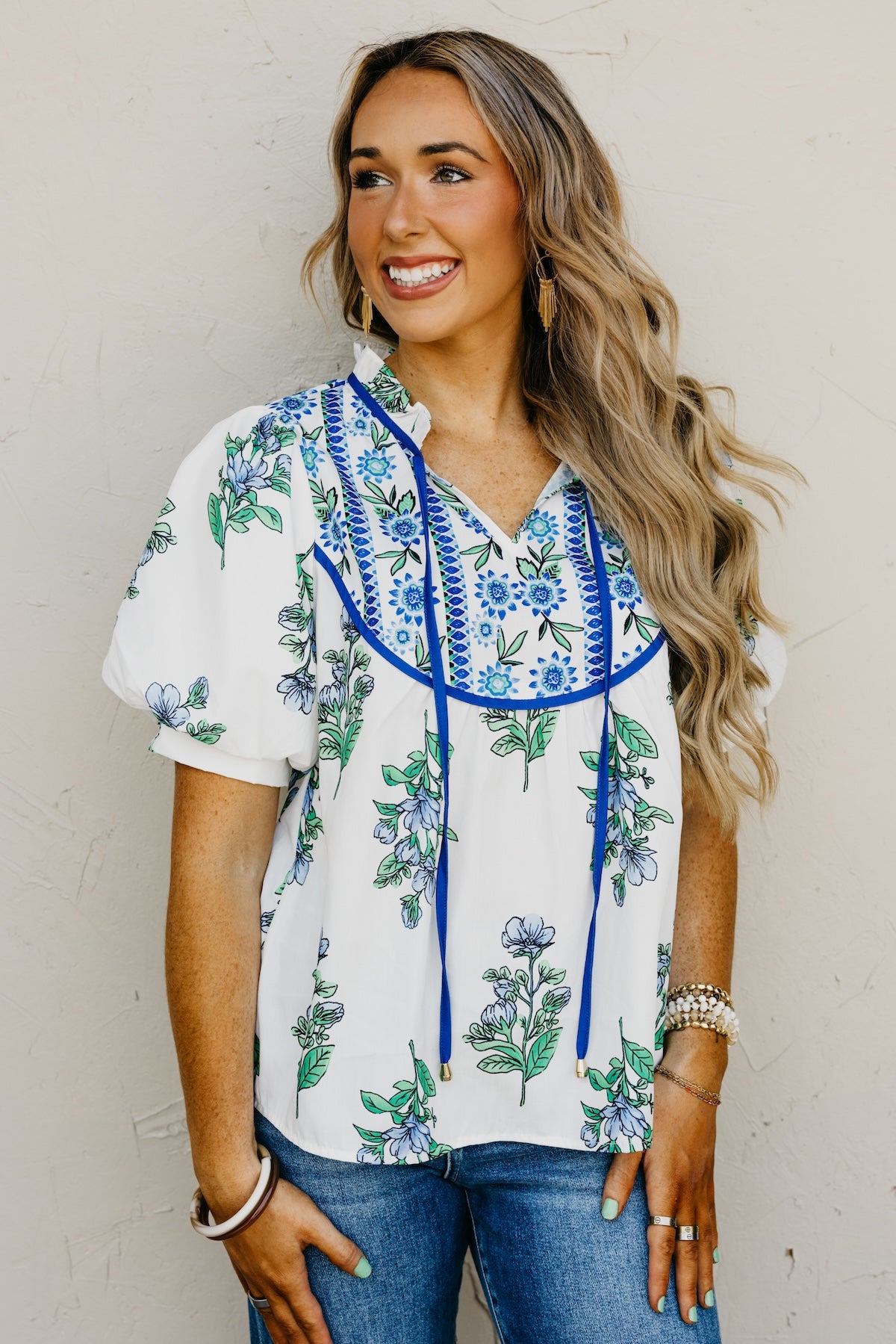 The Deborah Peasant Tie Top