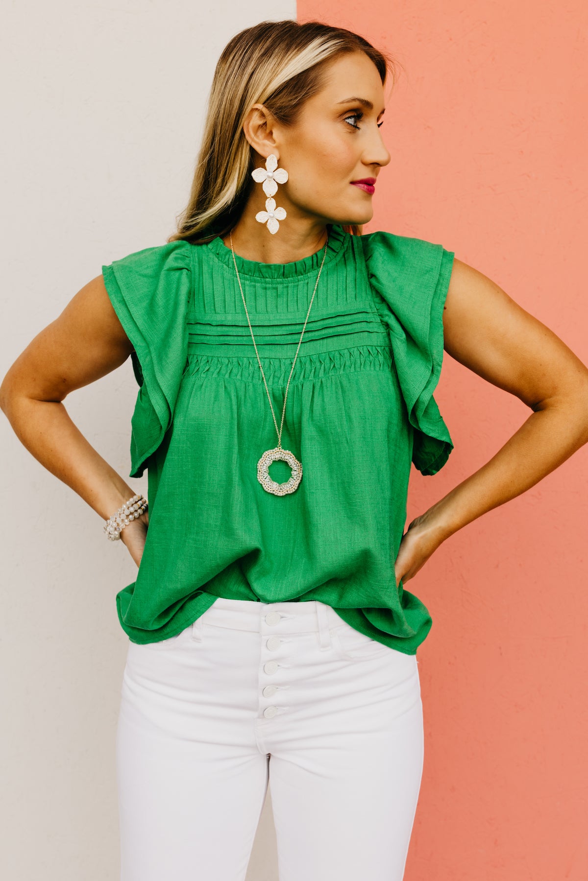 The Troy Flutter Sleeve Top