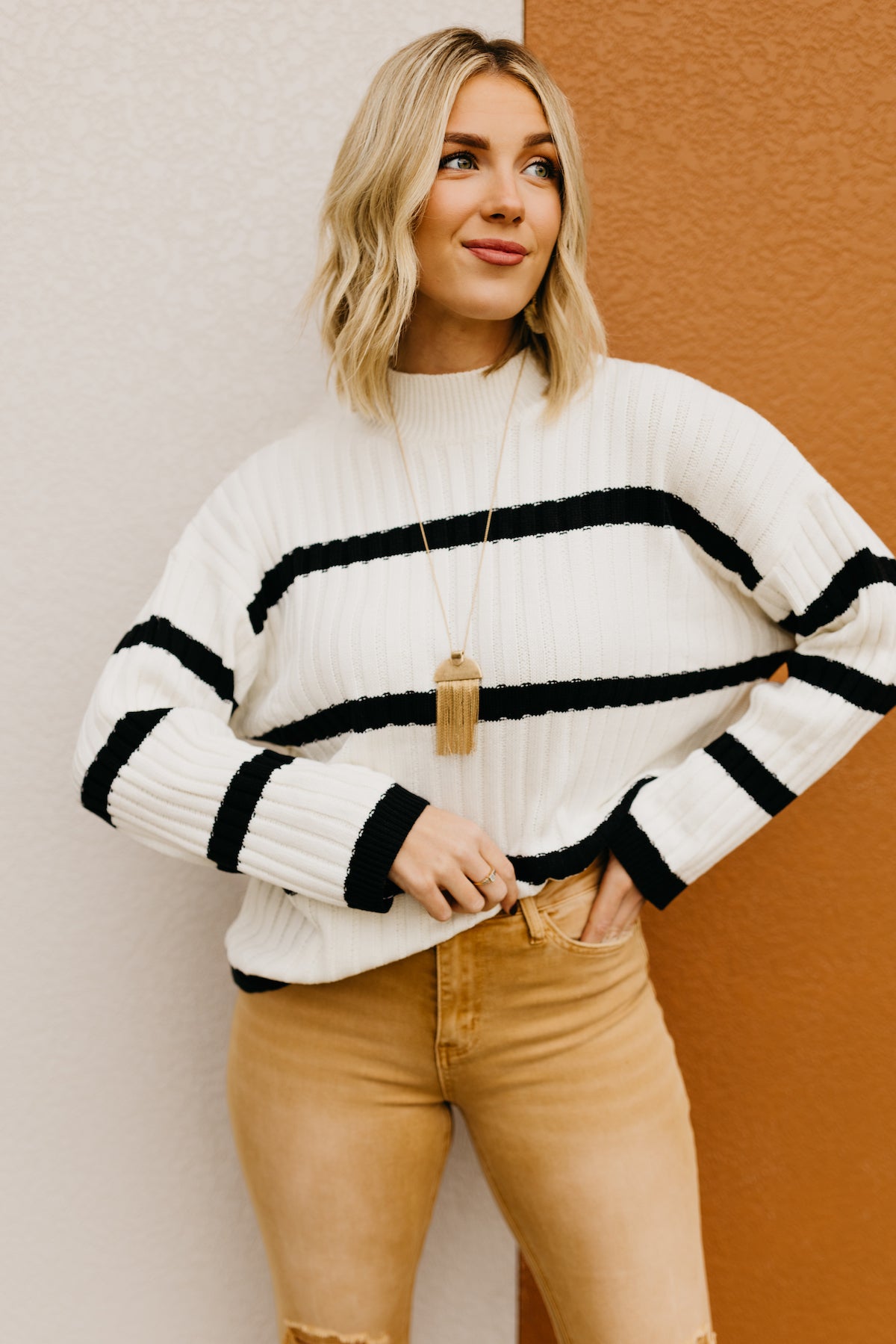 The Bjorn Striped Rib Knit Sweater - FINAL SALE | MOD Boutique