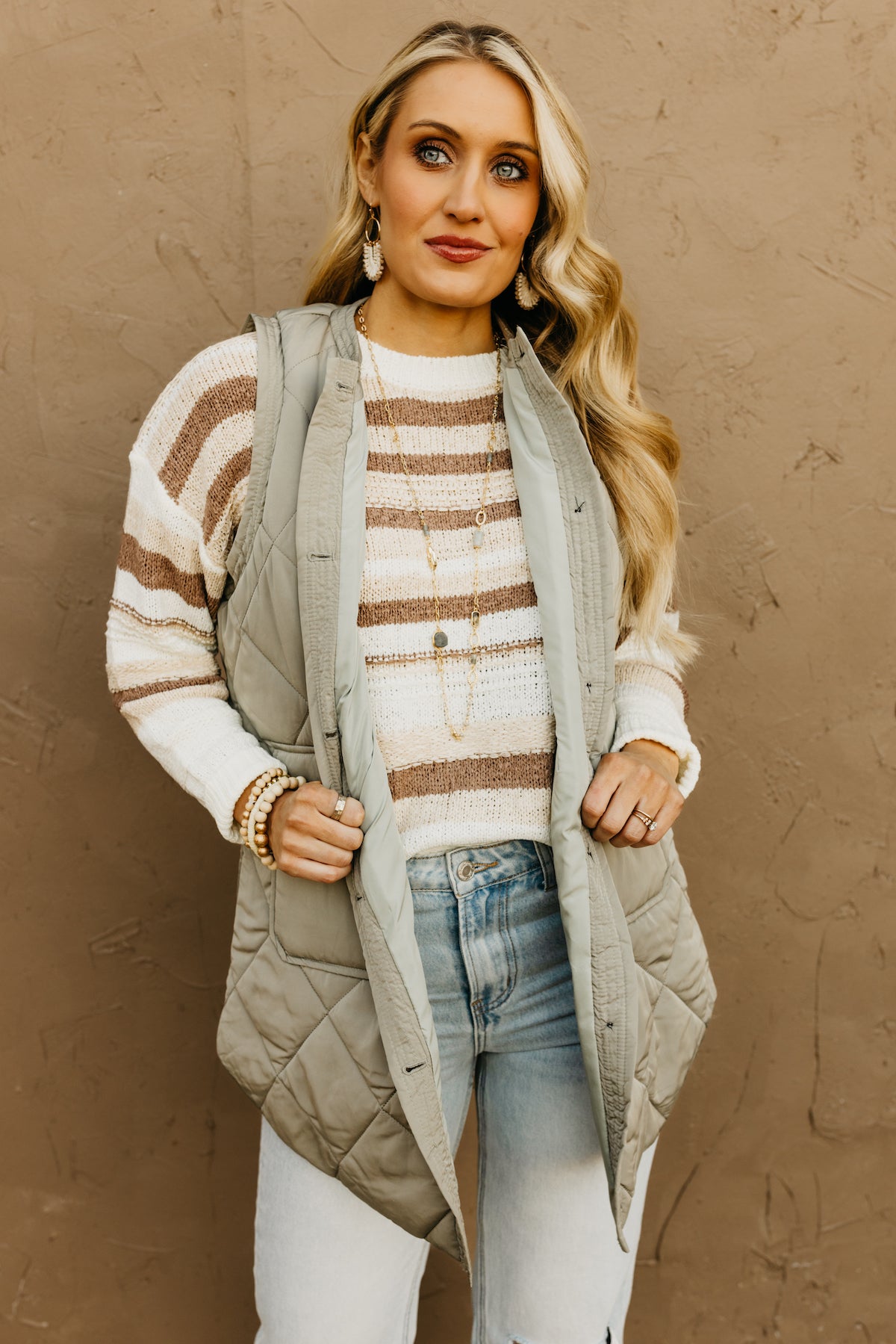 The Melody Longline Quilted Vest