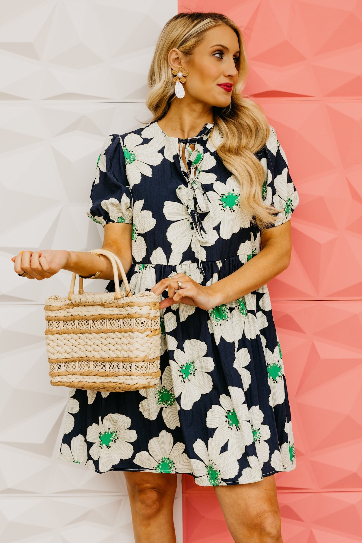 The Kami Floral Puff Sleeve Mini Dress