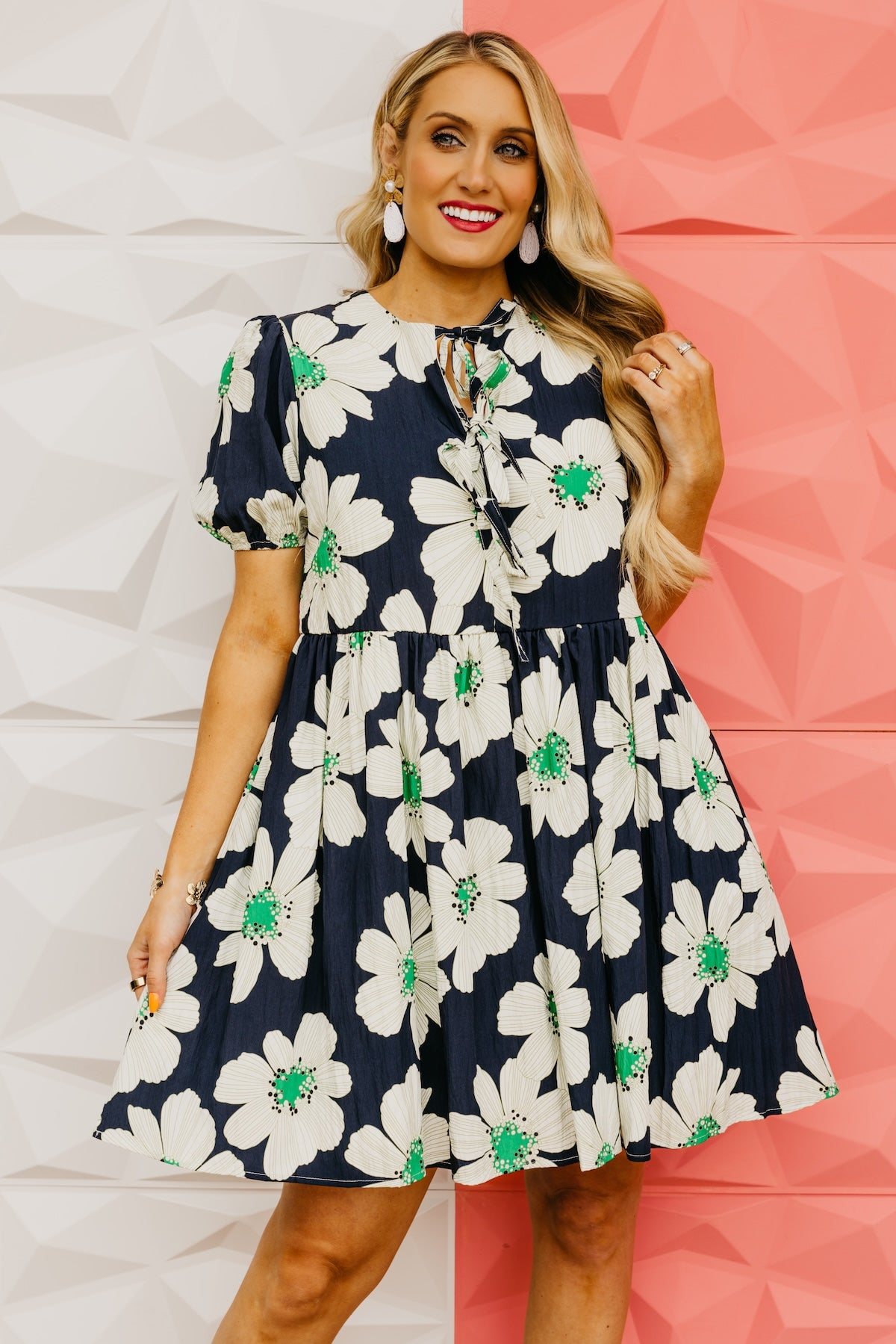 The Kami Floral Puff Sleeve Mini Dress