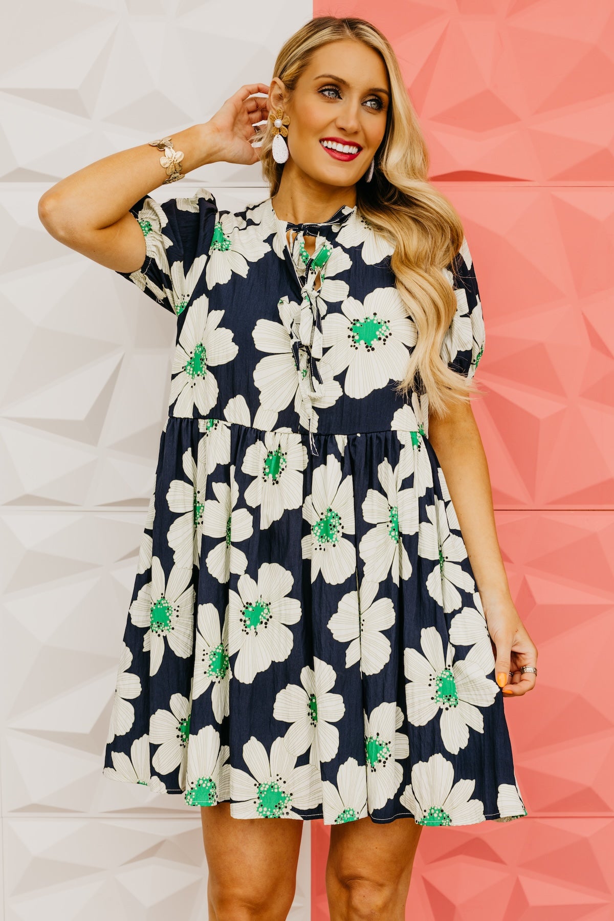 The Kami Floral Puff Sleeve Mini Dress
