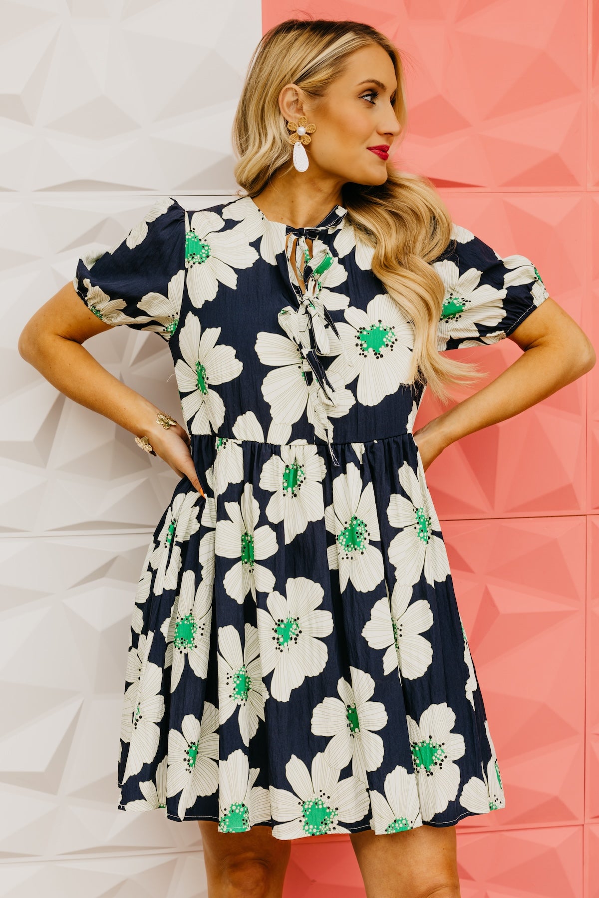 The Kami Floral Puff Sleeve Mini Dress