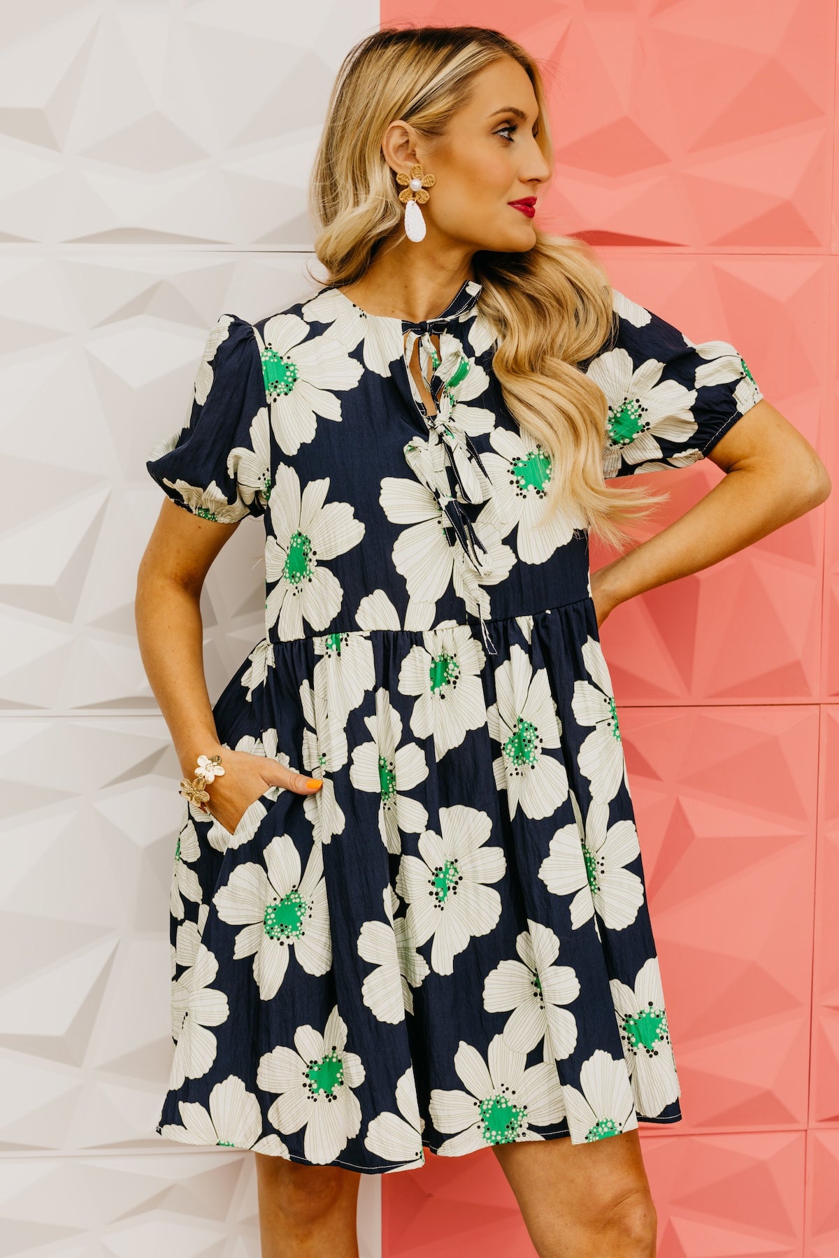 The Kami Floral Puff Sleeve Mini Dress