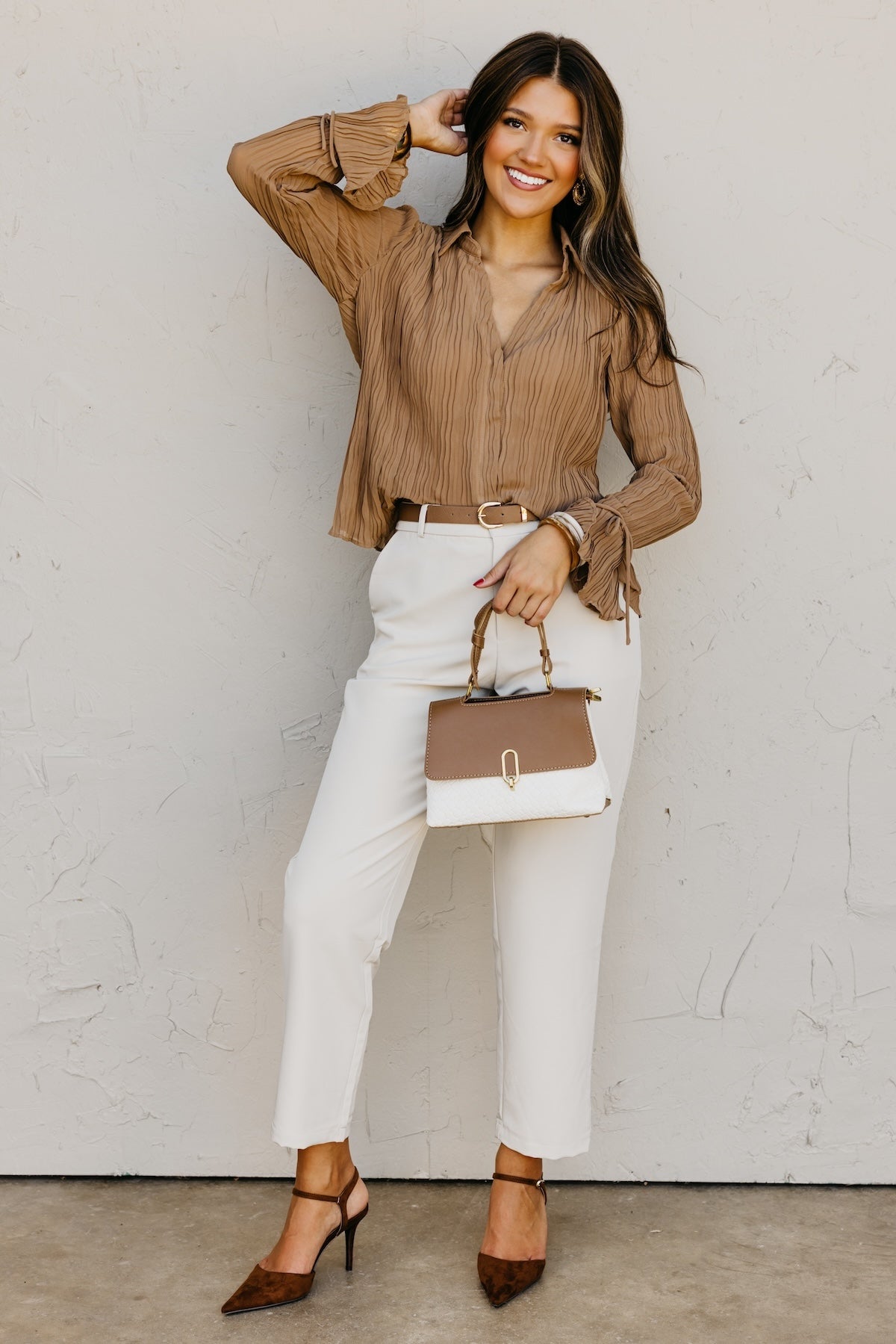 The Wyatt Crinkle Sheer Blouse