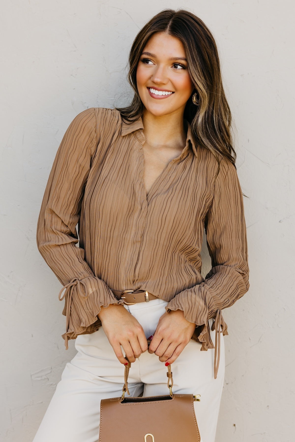 The Wyatt Crinkle Sheer Blouse
