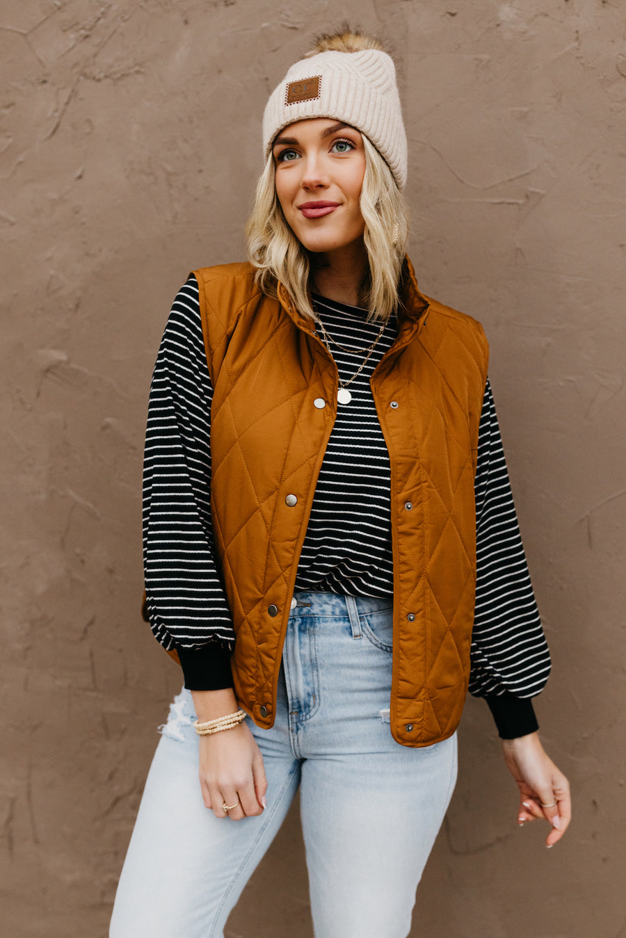 The Kaylin Quilted Puffer Vest  - FINAL SALE