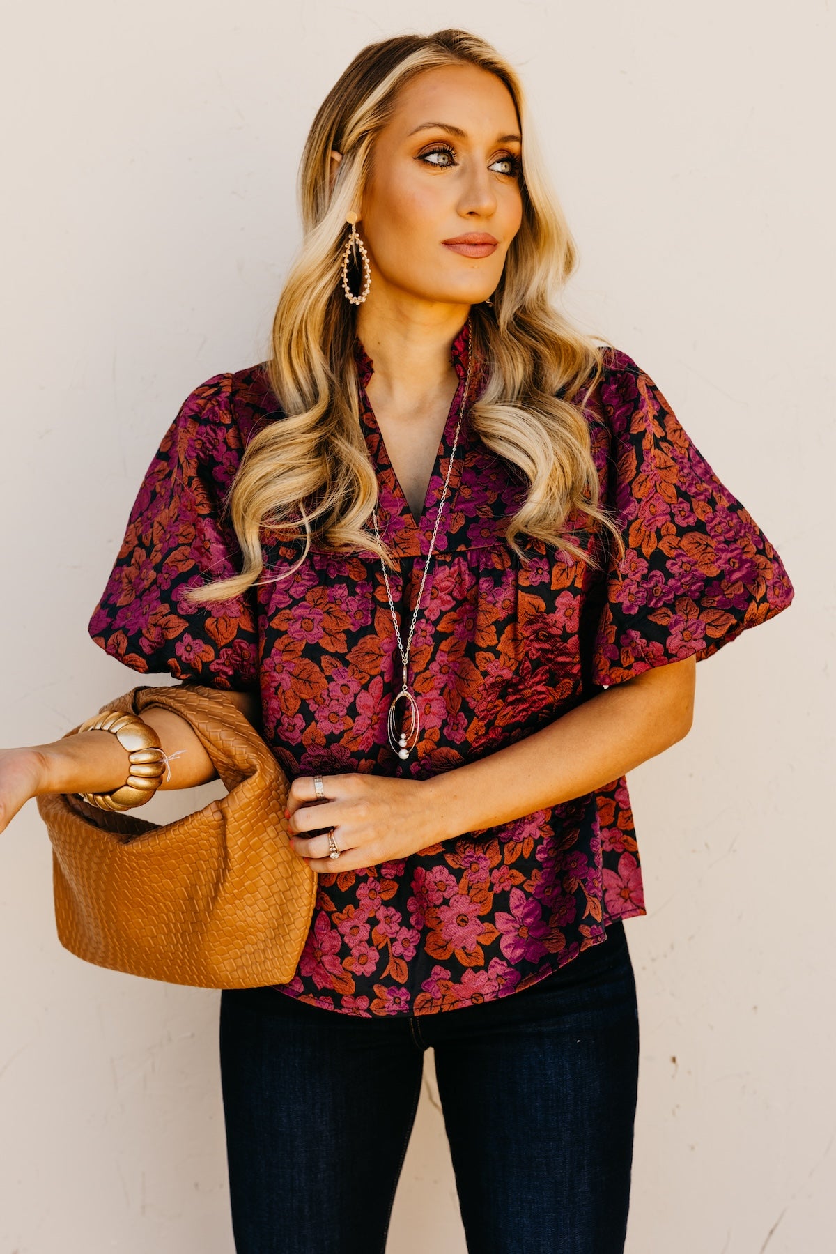 The Charles Floral Puff Sleeve Top