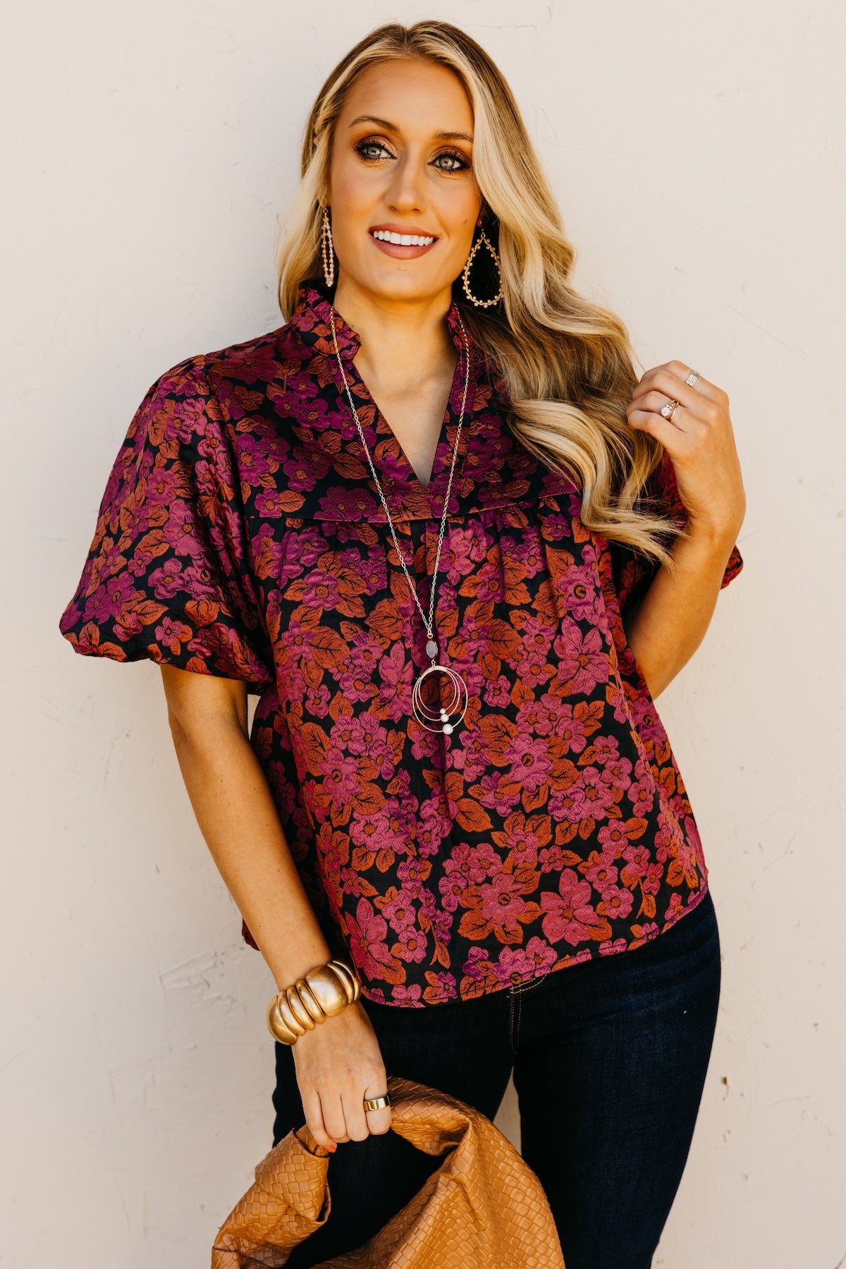 The Charles Floral Puff Sleeve Top