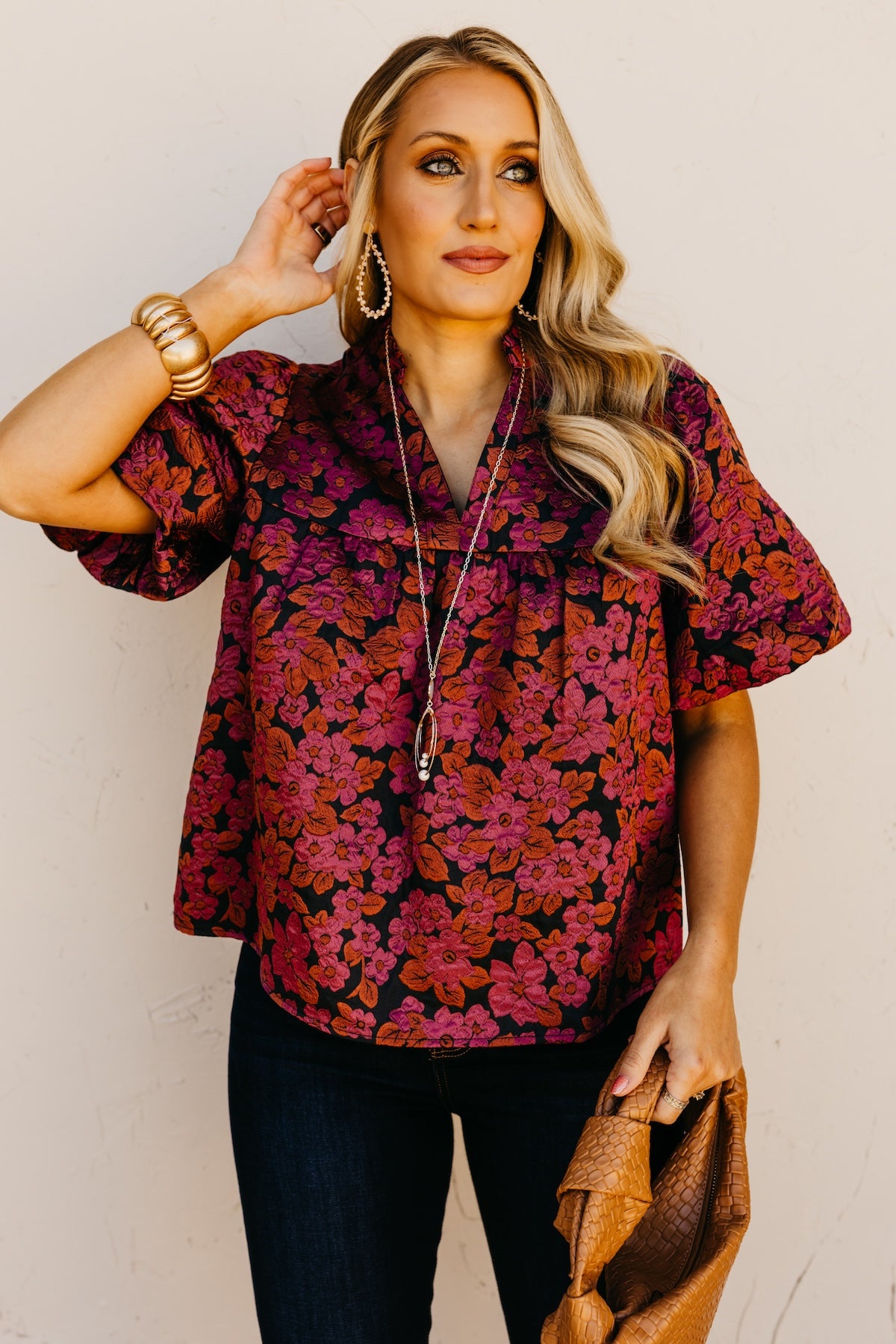 The Charles Floral Puff Sleeve Top