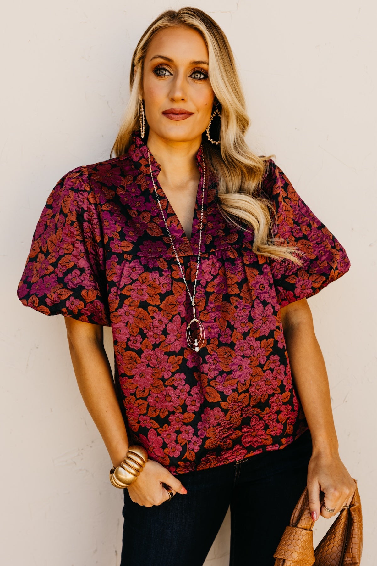 The Charles Floral Puff Sleeve Top