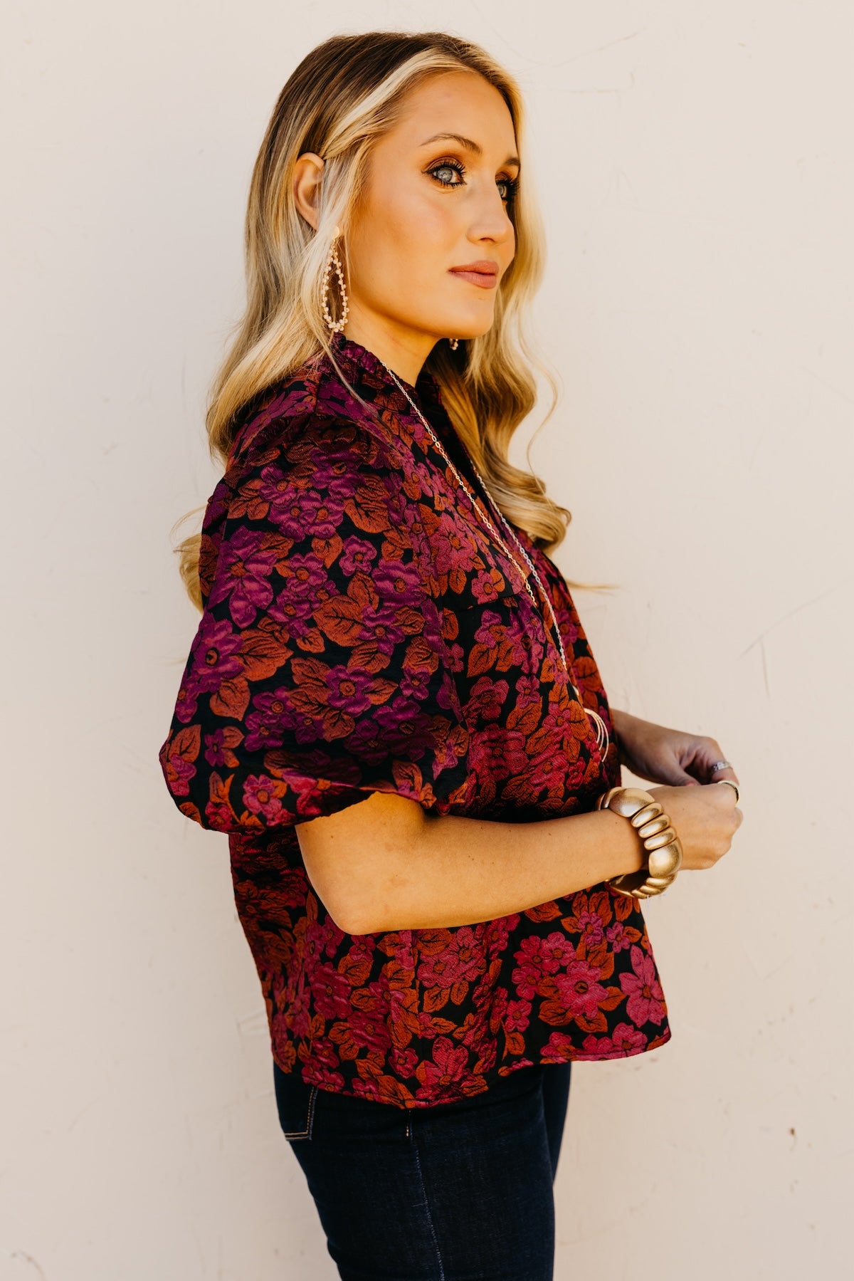 The Charles Floral Puff Sleeve Top