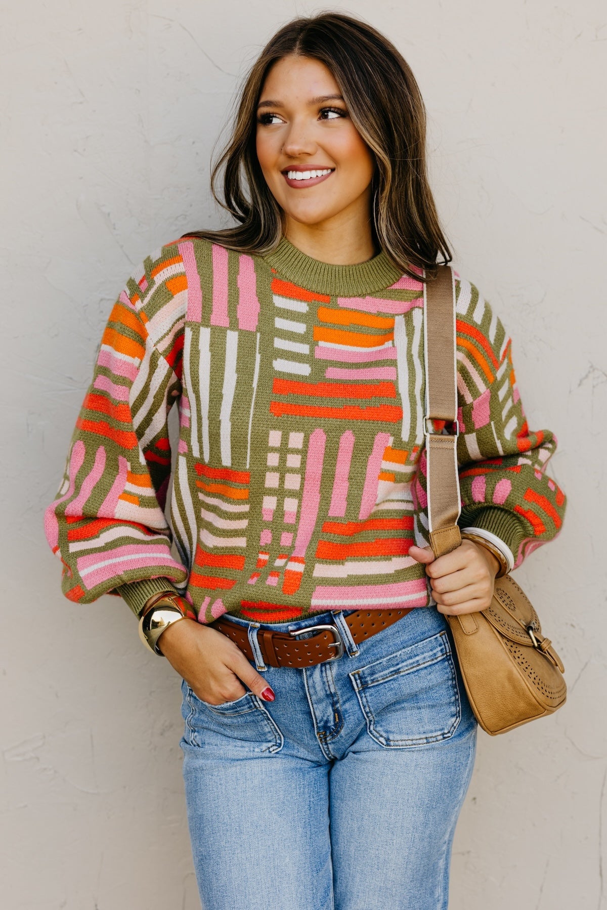 The Janice Abstract Knit Sweater