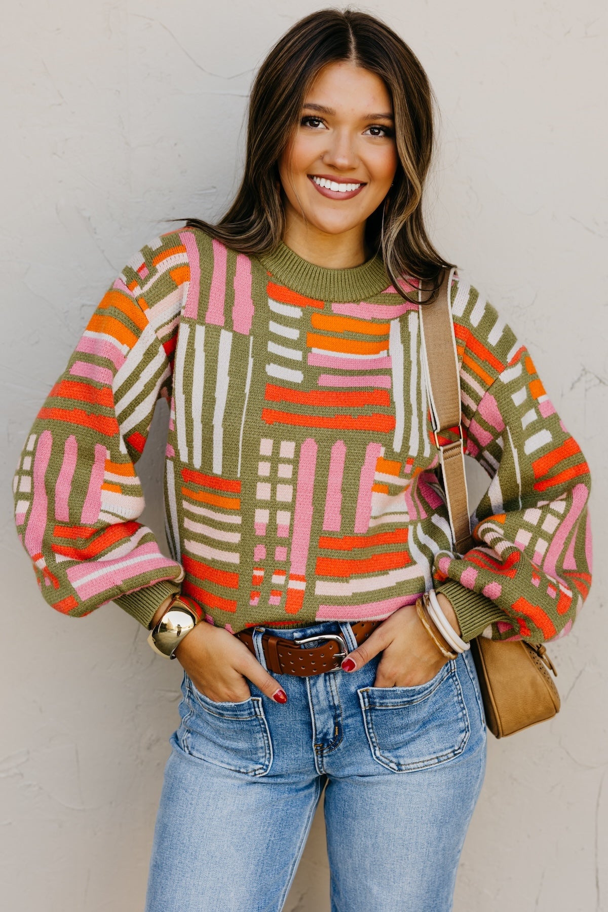 The Janice Abstract Knit Sweater