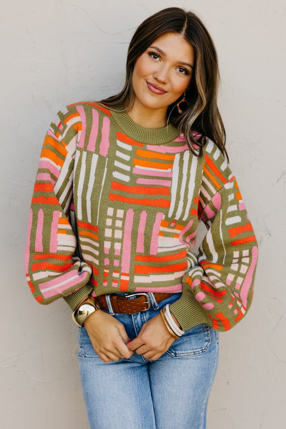 The Janice Abstract Knit Sweater