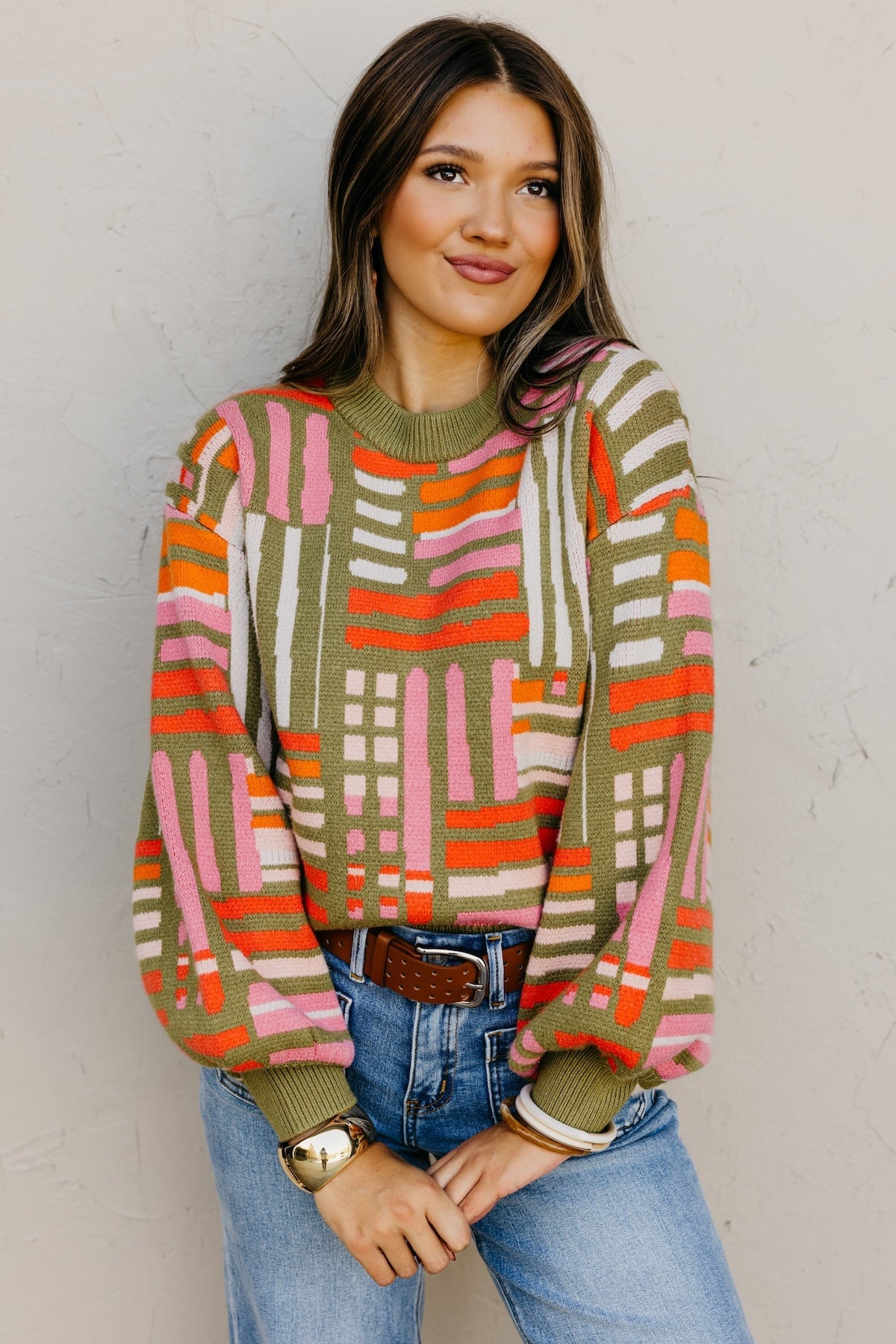 The Janice Abstract Knit Sweater